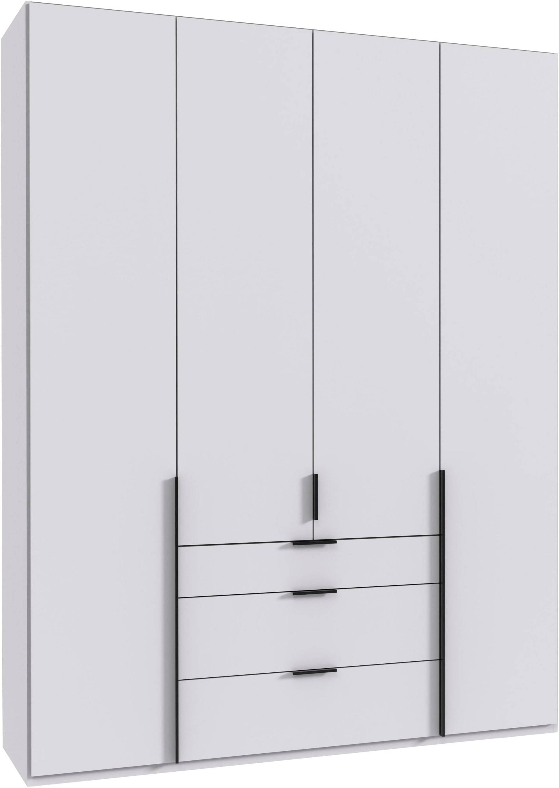 Wimex Drehtürenschrank »Mugano, 135 oder 180cm breit, 208 oder 236cm hoch, Made in Germany«, (mit langen Griffstangen aus Metall), wahlweise mit oder ohne Spiegel, mit Schubladen von Wimex
