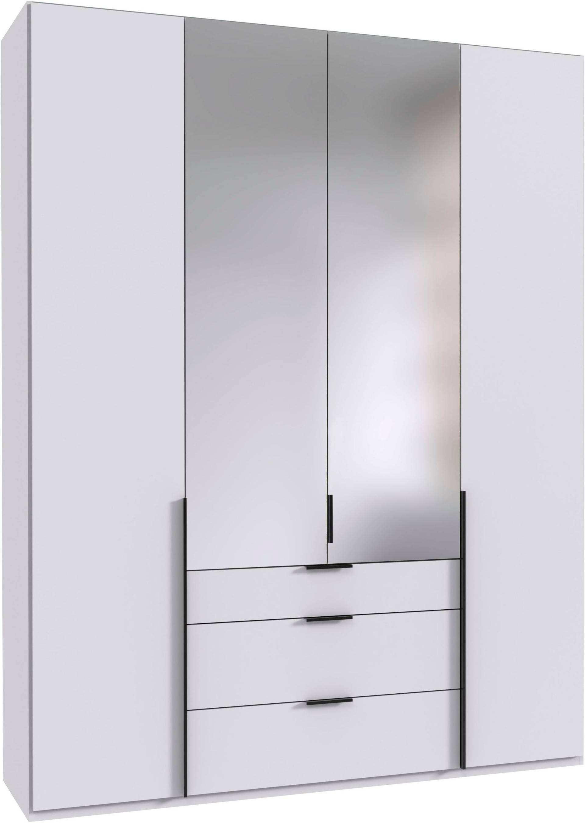 Wimex Drehtürenschrank »Mugano, 135 oder 180cm breit, 208 oder 236cm hoch, Made in Germany«, (mit langen Griffstangen aus Metall), wahlweise mit oder ohne Spiegel, mit Schubladen von Wimex