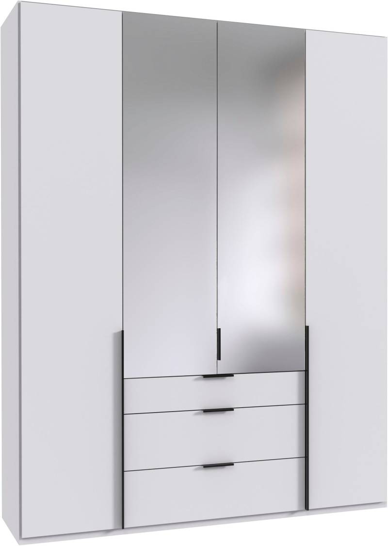 Wimex Drehtürenschrank »Mugano, 135 oder 180cm breit, 208 oder 236cm hoch, Made in Germany«, (mit langen Griffstangen aus Metall), wahlweise mit oder ohne Spiegel, mit Schubladen von Wimex