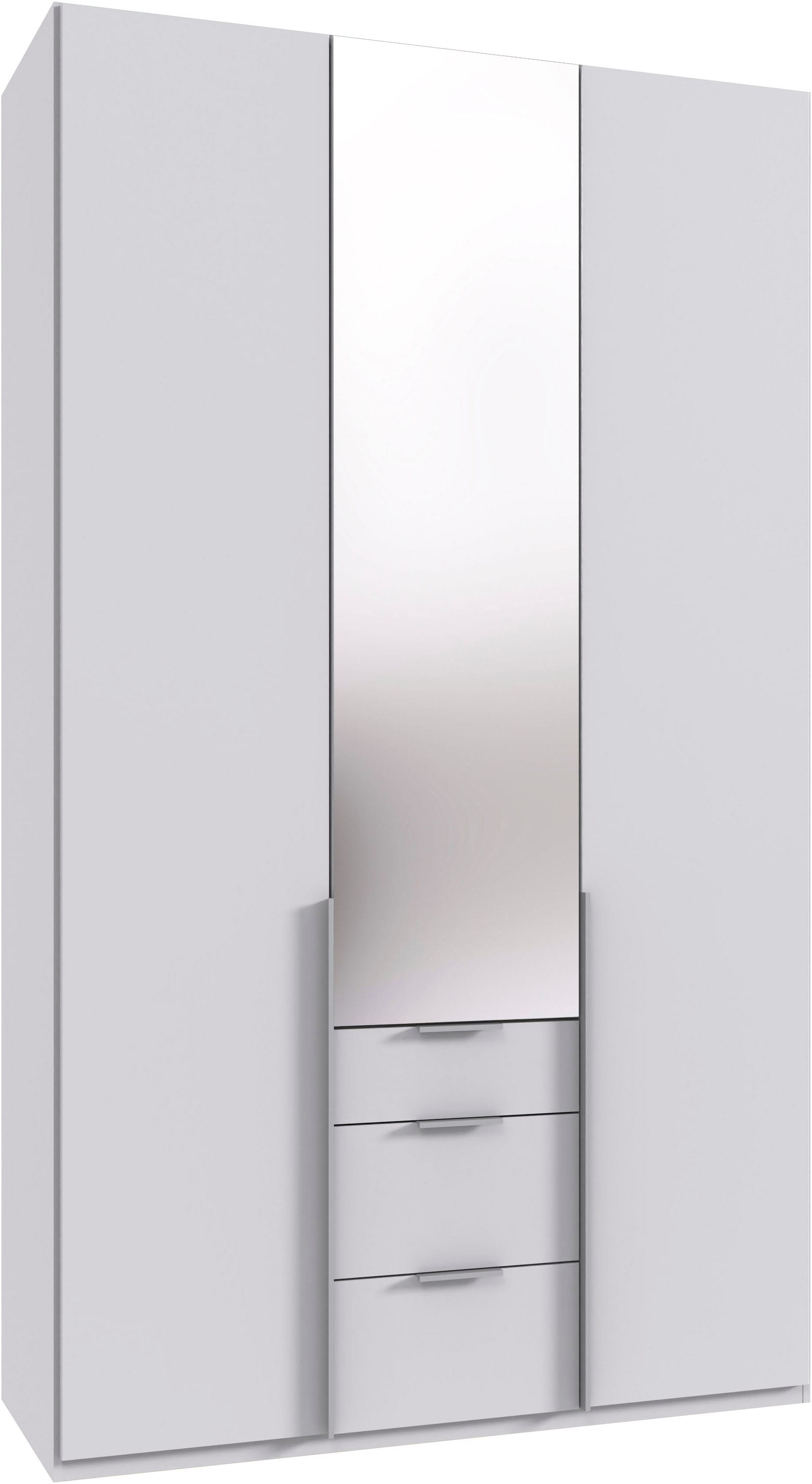 Wimex Drehtürenschrank »Mugano, 135 oder 180cm breit, 208 oder 236cm hoch, Made in Germany«, (mit langen Griffstangen aus Metall), wahlweise mit oder ohne Spiegel, mit Schubladen von Wimex