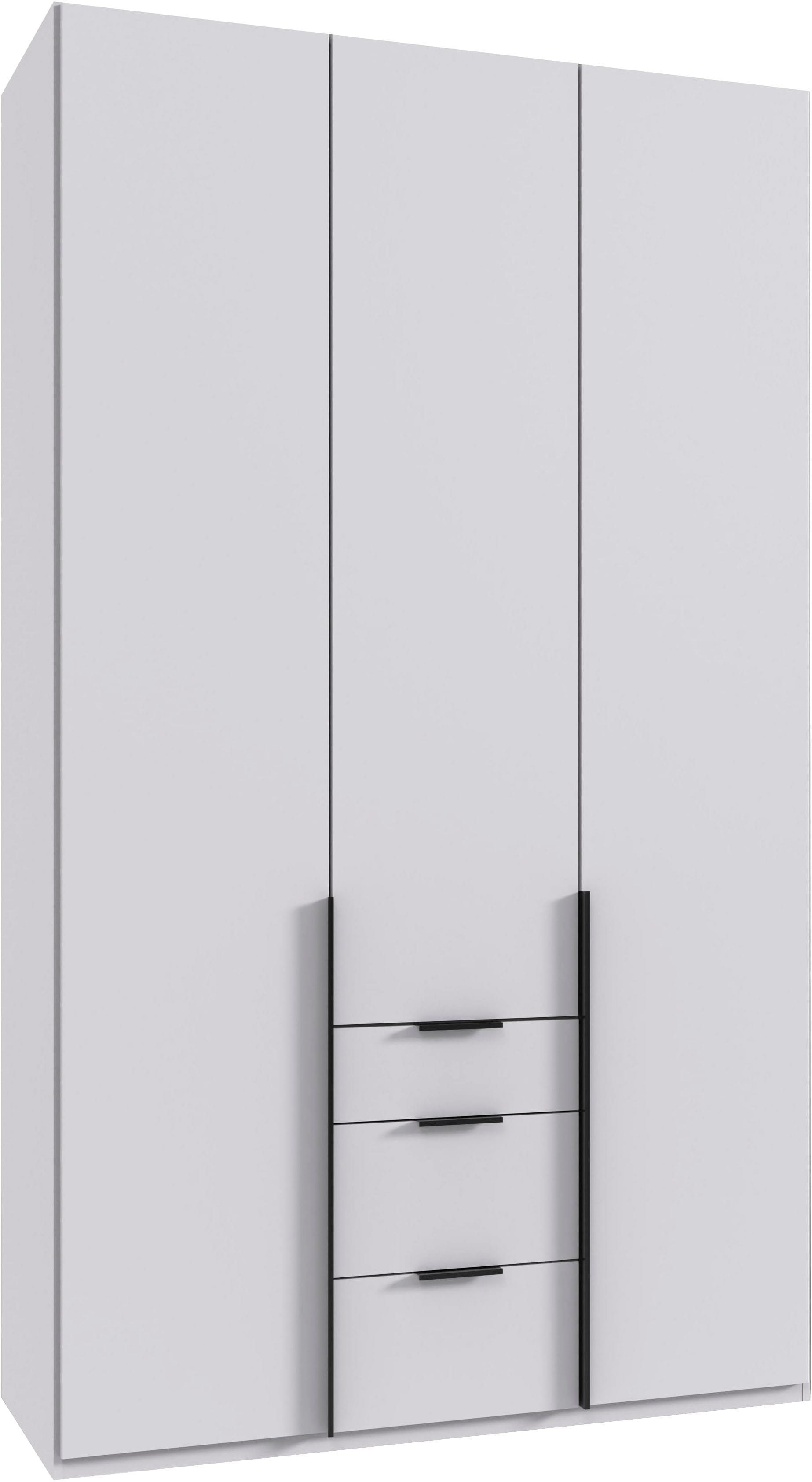 Wimex Drehtürenschrank »Mugano, 135 oder 180cm breit, 208 oder 236cm hoch, Made in Germany«, (mit langen Griffstangen aus Metall), wahlweise mit oder ohne Spiegel, mit Schubladen von Wimex