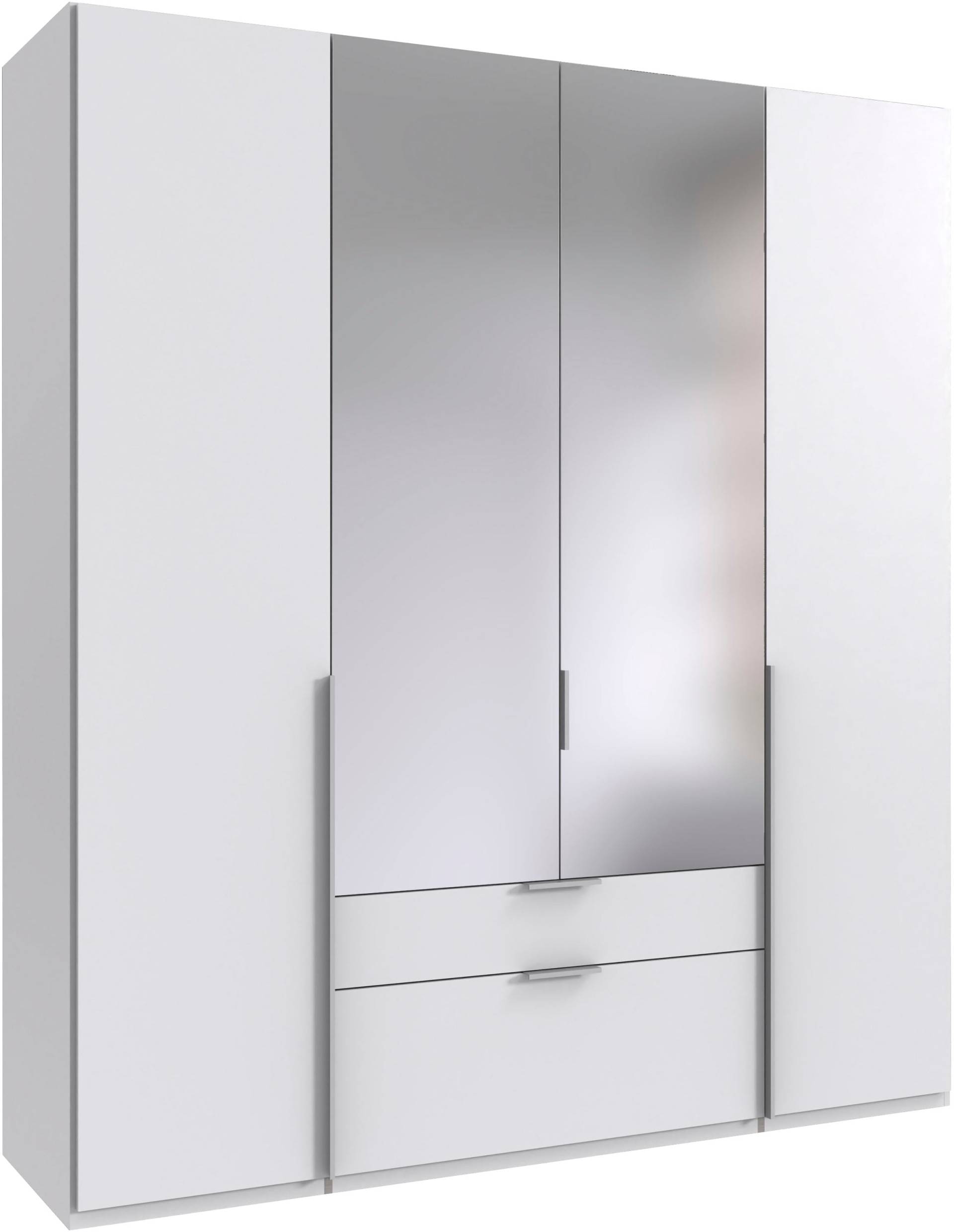 Wimex Drehtürenschrank »Mugano, 135 oder 180cm breit, 208 oder 236cm hoch, Made in Germany«, (mit langen Griffstangen aus Metall), wahlweise mit oder ohne Spiegel, mit Schubladen von Wimex