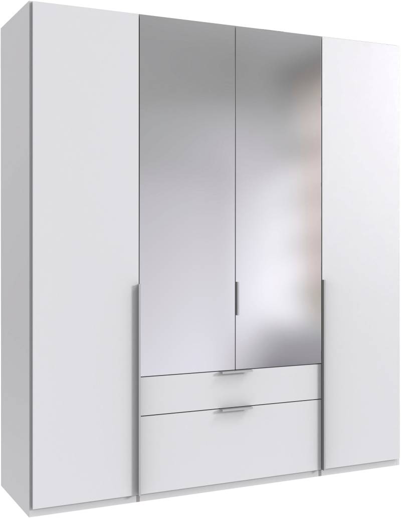Wimex Drehtürenschrank »Mugano, 135 oder 180cm breit, 208 oder 236cm hoch, Made in Germany«, (mit langen Griffstangen aus Metall), wahlweise mit oder ohne Spiegel, mit Schubladen von Wimex