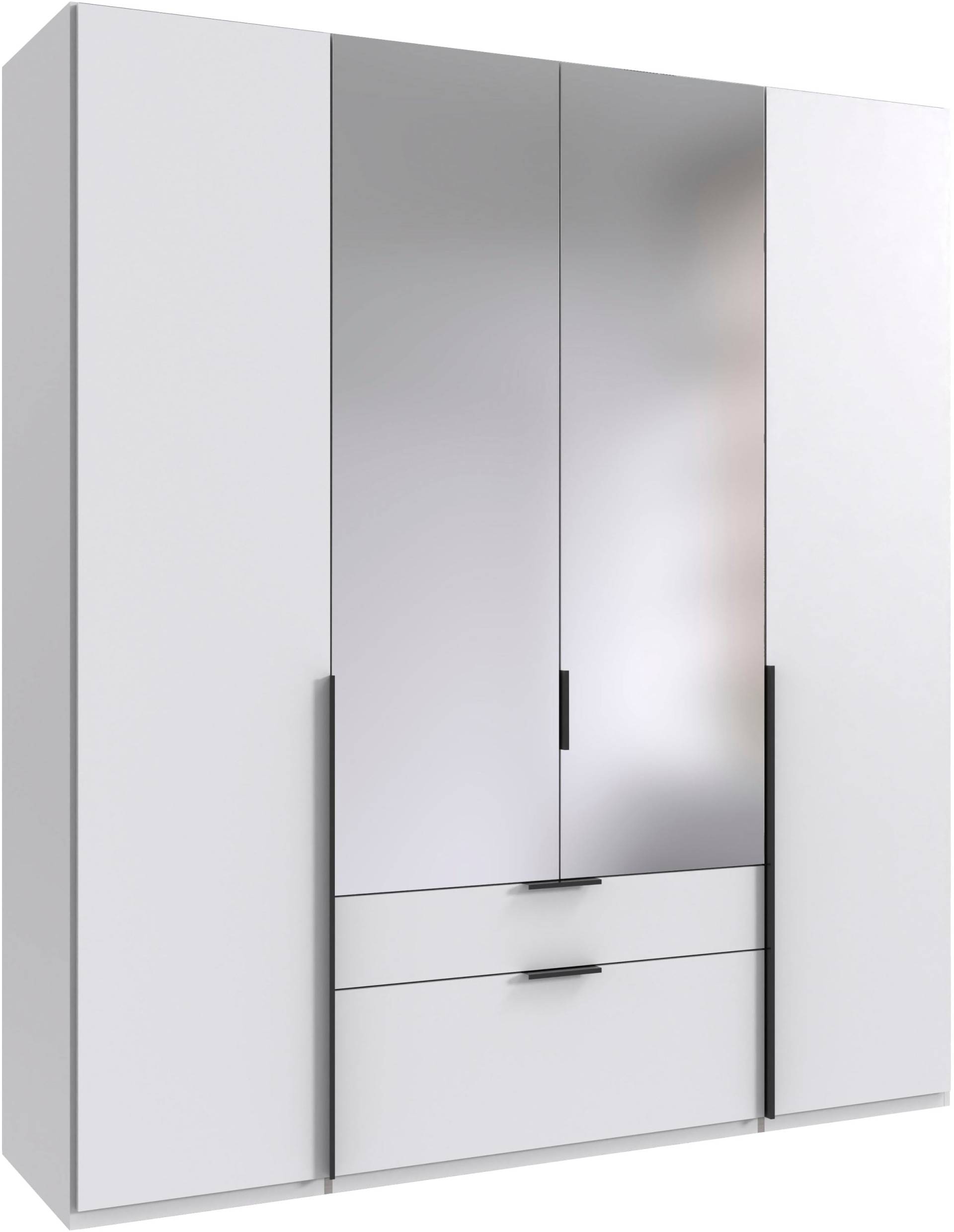 Wimex Drehtürenschrank »Mugano, 135 oder 180cm breit, 208 oder 236cm hoch, Made in Germany«, (mit langen Griffstangen aus Metall), wahlweise mit oder ohne Spiegel, mit Schubladen von Wimex