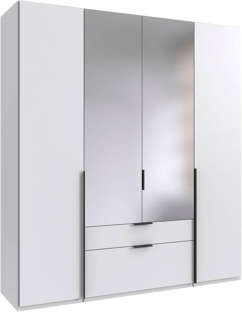Wimex Drehtürenschrank »Mugano, 135 oder 180cm breit, 208 oder 236cm hoch, Made in Germany«, (mit langen Griffstangen aus Metall), wahlweise mit oder ohne Spiegel, mit Schubladen von Wimex