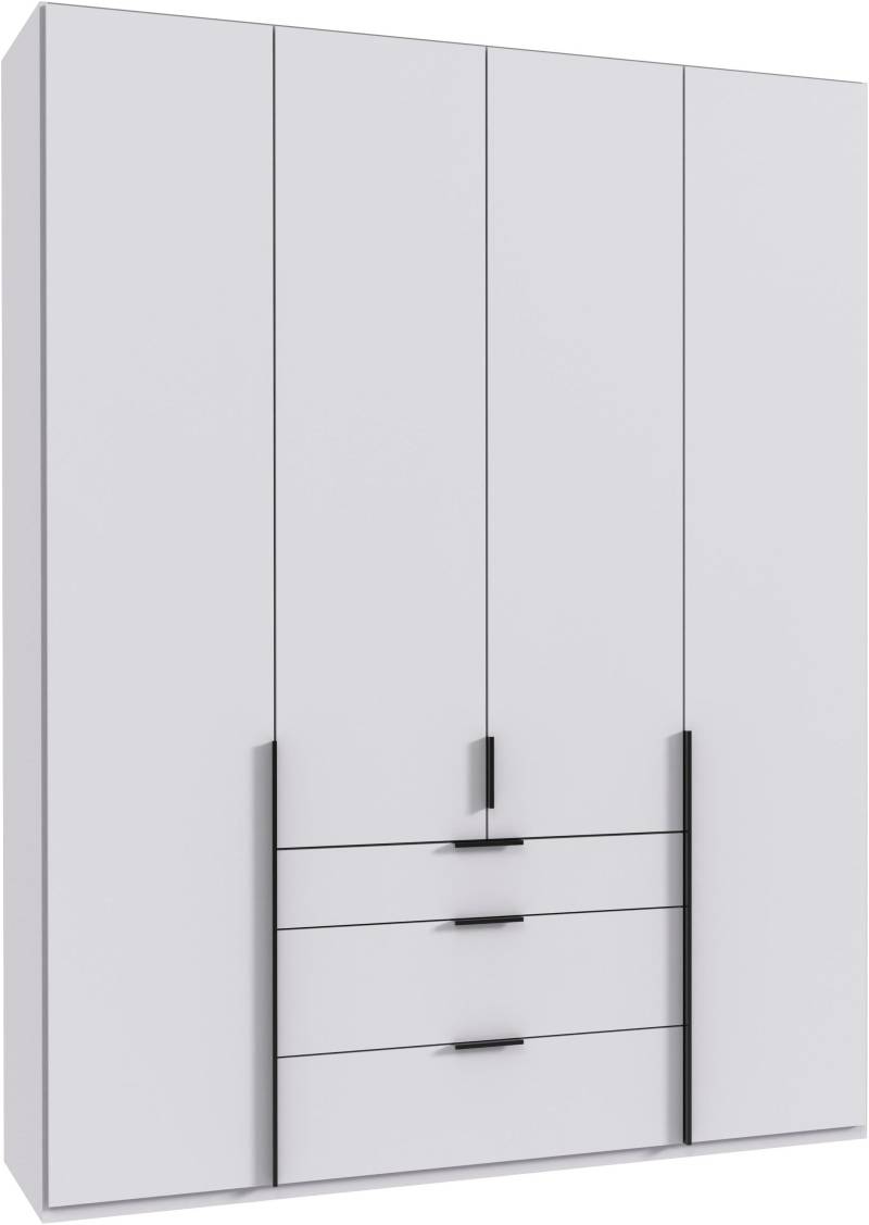 Wimex Drehtürenschrank »Mugano, 135 oder 180cm breit, 208 oder 236cm hoch, Made in Germany«, (mit langen Griffstangen aus Metall), wahlweise mit oder ohne Spiegel, mit Schubladen von Wimex
