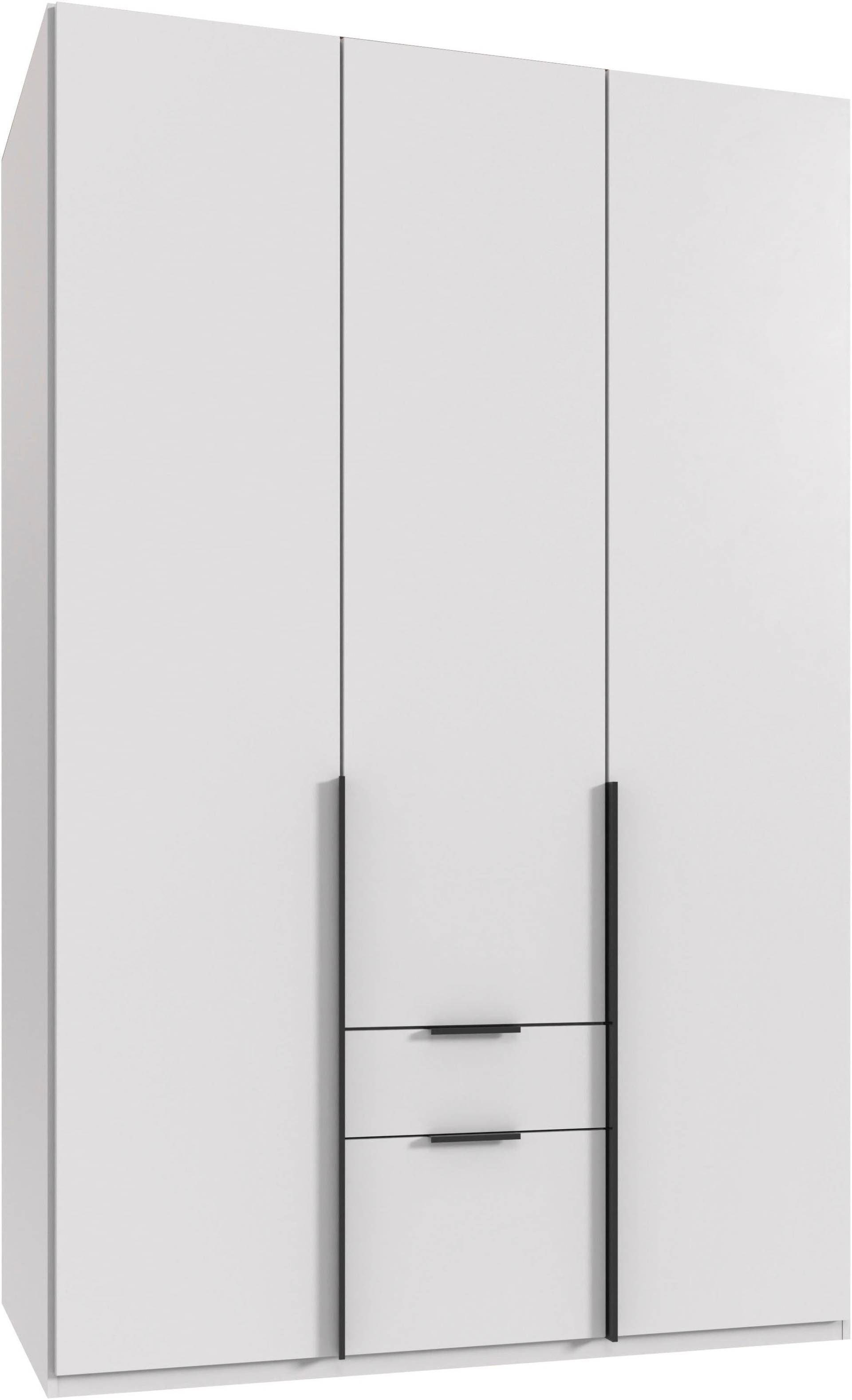 Wimex Drehtürenschrank »Mugano, 135 oder 180cm breit, 208 oder 236cm hoch, Made in Germany«, (mit langen Griffstangen aus Metall), wahlweise mit oder ohne Spiegel, mit Schubladen