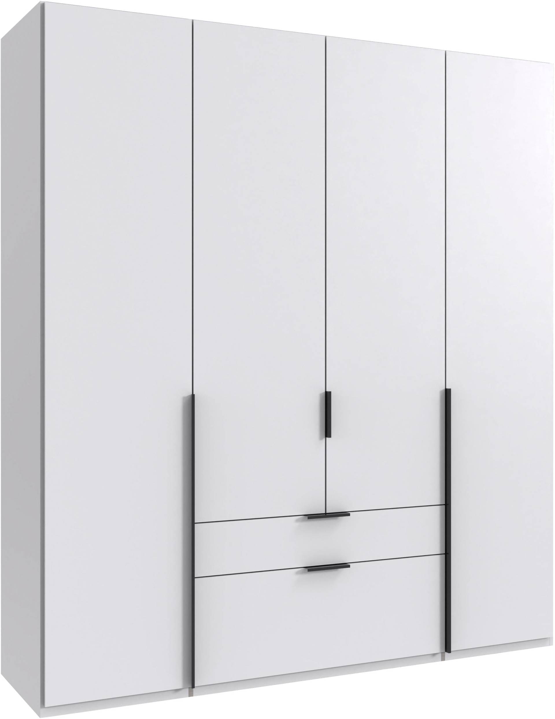 Wimex Drehtürenschrank »Mugano, 135 oder 180cm breit, 208 oder 236cm hoch, Made in Germany«, (mit langen Griffstangen aus Metall), wahlweise mit oder ohne Spiegel, mit Schubladen von Wimex