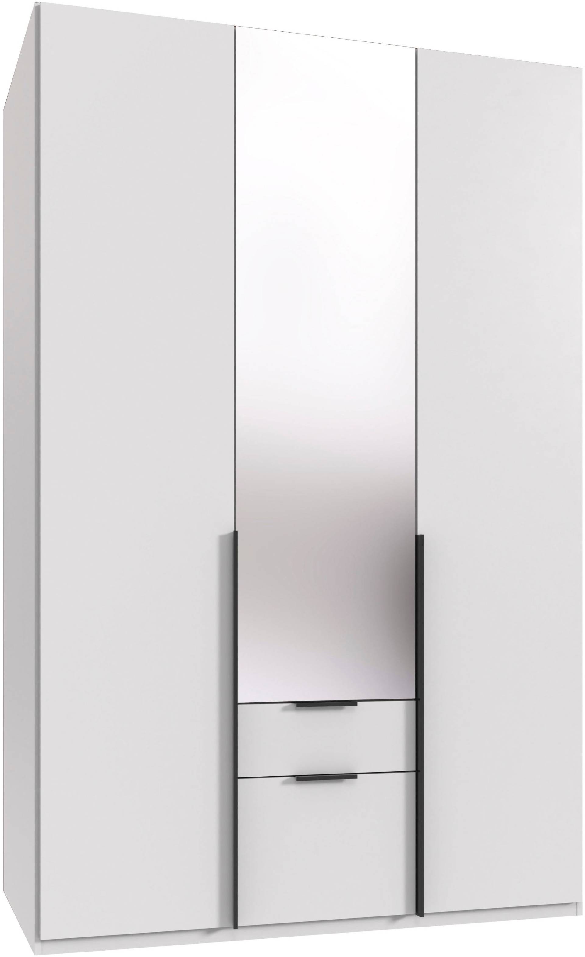 Wimex Drehtürenschrank »Mugano, 135 oder 180cm breit, 208 oder 236cm hoch, Made in Germany«, (mit langen Griffstangen aus Metall), wahlweise mit oder ohne Spiegel, mit Schubladen von Wimex