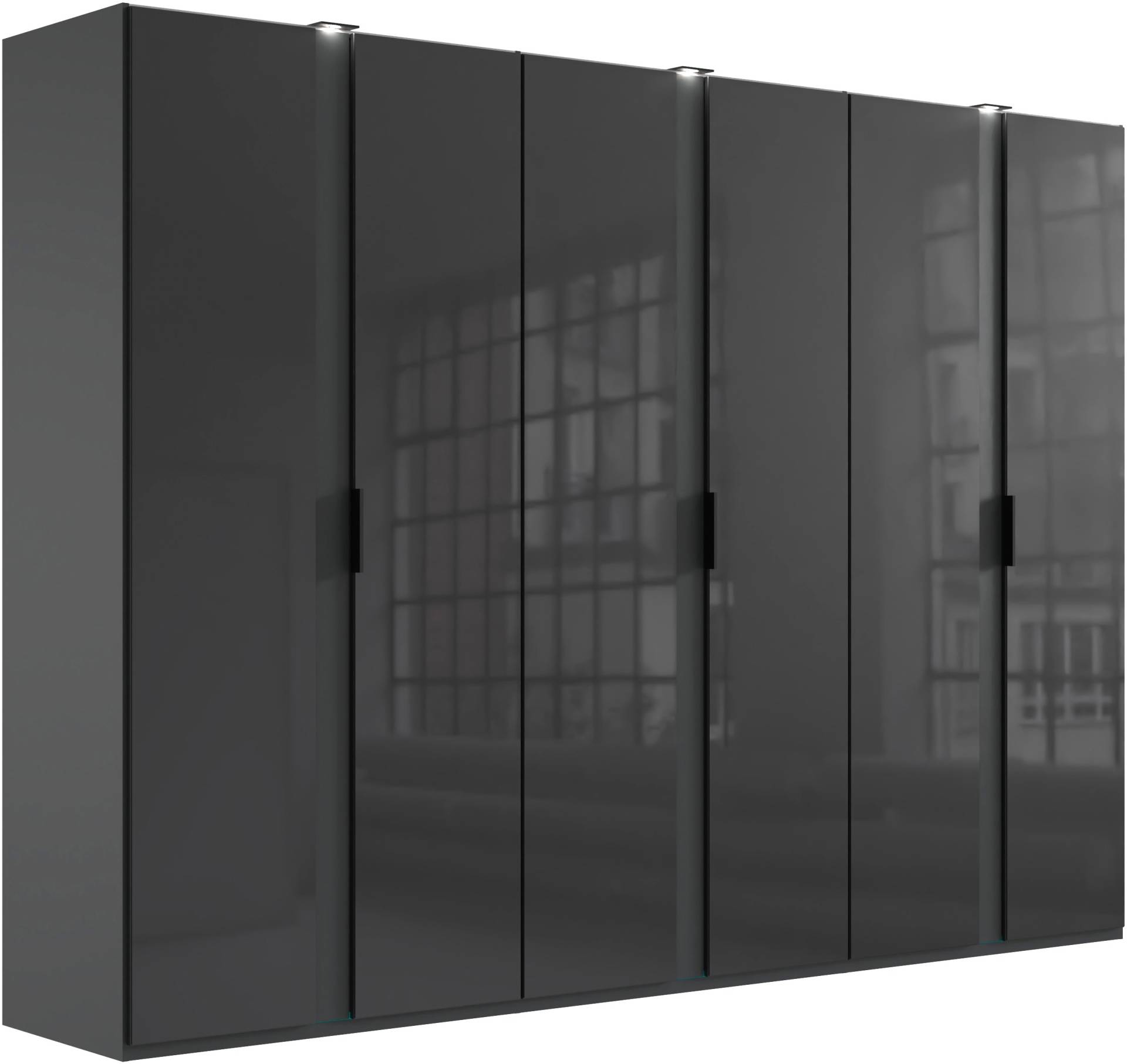 Wimex Drehtürenschrank »Rimini by fresh to go, 200, 250 oder 300cm Breite, 216cm hoch«, LED Bleuchtung inklusive, mit Glasfronten, Metallgriffen von Wimex