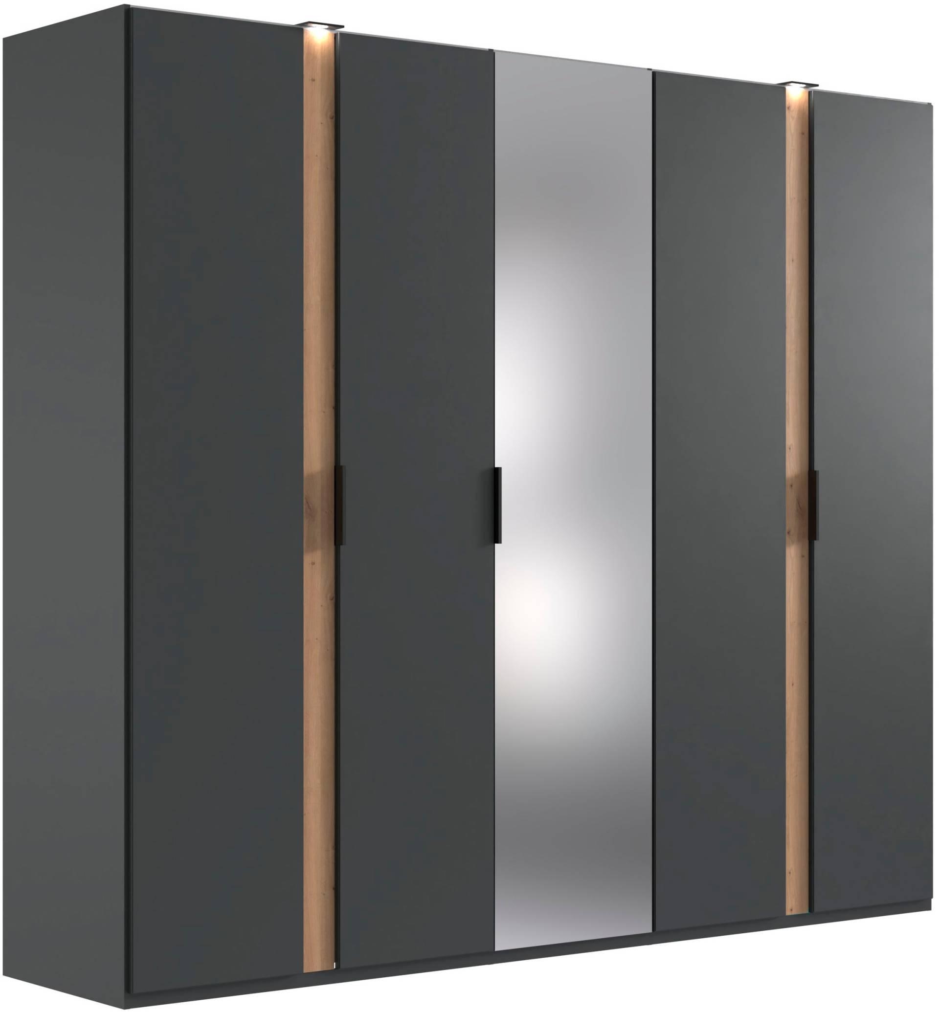 Wimex Drehtürenschrank »Rimini by fresh to go, Kleiderschrank mit Spiegel, Metallgriffe«, inklusive LED Beleuchtung, B/T/H 250/58/216cm, weiss oder graphit Wimex Drehtürenschrank »Rimini by fresh to go, Kleiderschrank mit Spiegel, Metallgriffe«, inklusive LED Beleuchtung, B/T/H 250/58/216cm, weiss oder graphit von Wimex