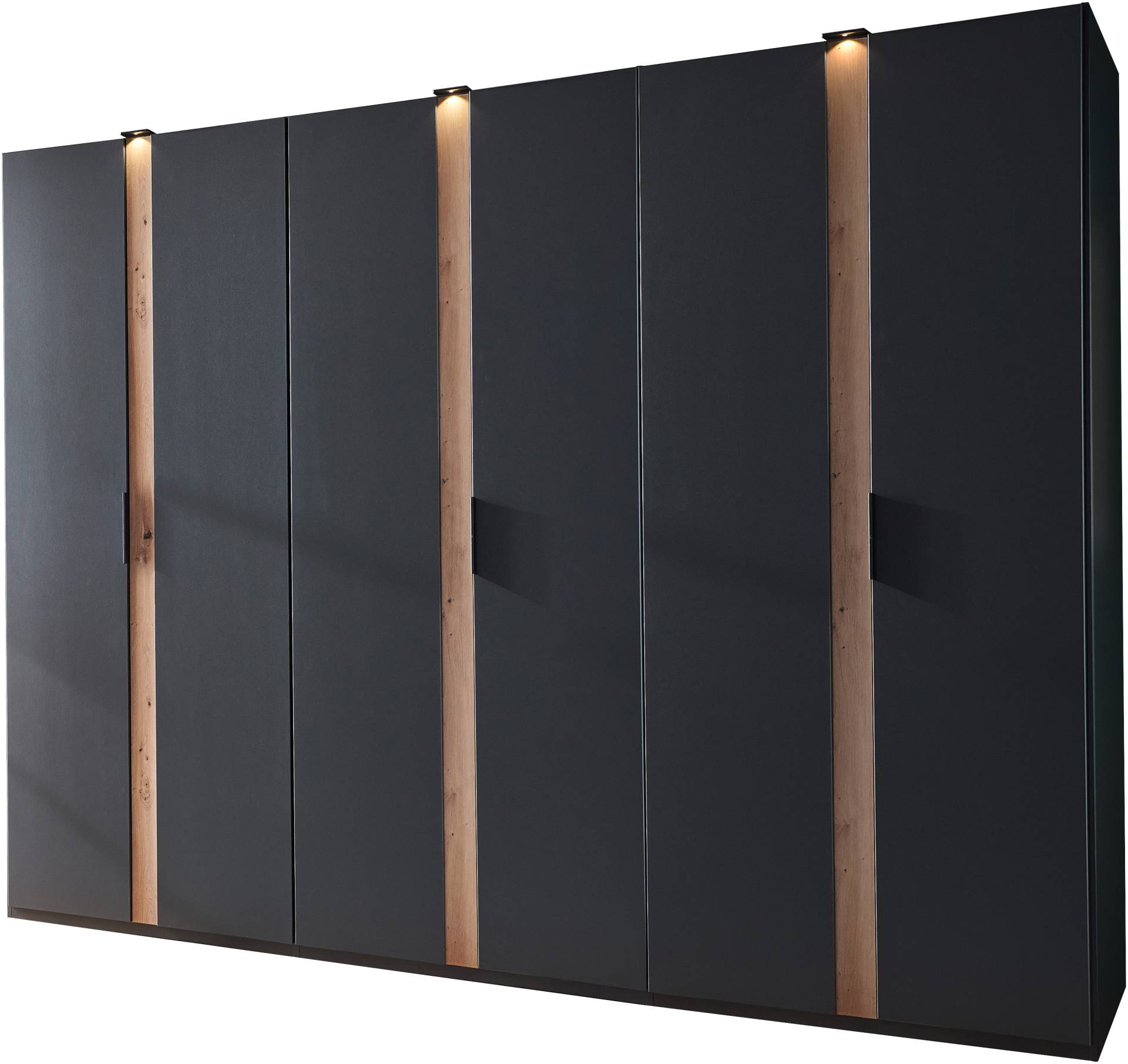 Wimex Drehtürenschrank »Rimini by fresh to go, weiss oder graphit mit schwarzen Metallgriffen«, inklusive LED Beleuchtung, 3 Breiten: 200, 250 oder 300cm, 216cm hoch Wimex Drehtürenschrank »Rimini by fresh to go, weiss oder graphit mit schwarzen Metallgriffen«, inklusive LED Beleuchtung, 3 Breiten: 200, 250 oder 300cm, 216cm hoch von Wimex
