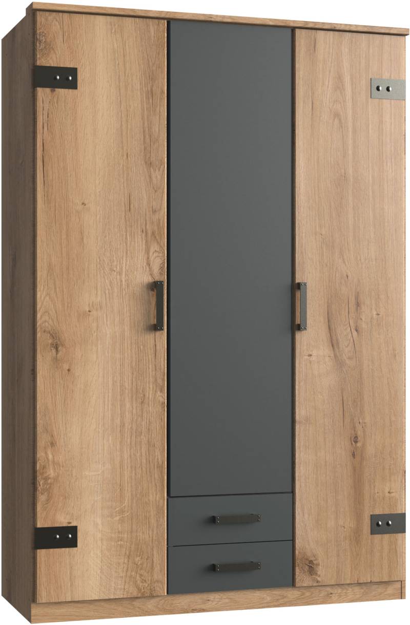 Wimex Kleiderschrank »Cork, mit oder ohne Spiegel, rustikaler Look im Industrial Design«, wahlweise in 135cm oder 180cm breit, 58cm tief, 199cm hoch von Wimex