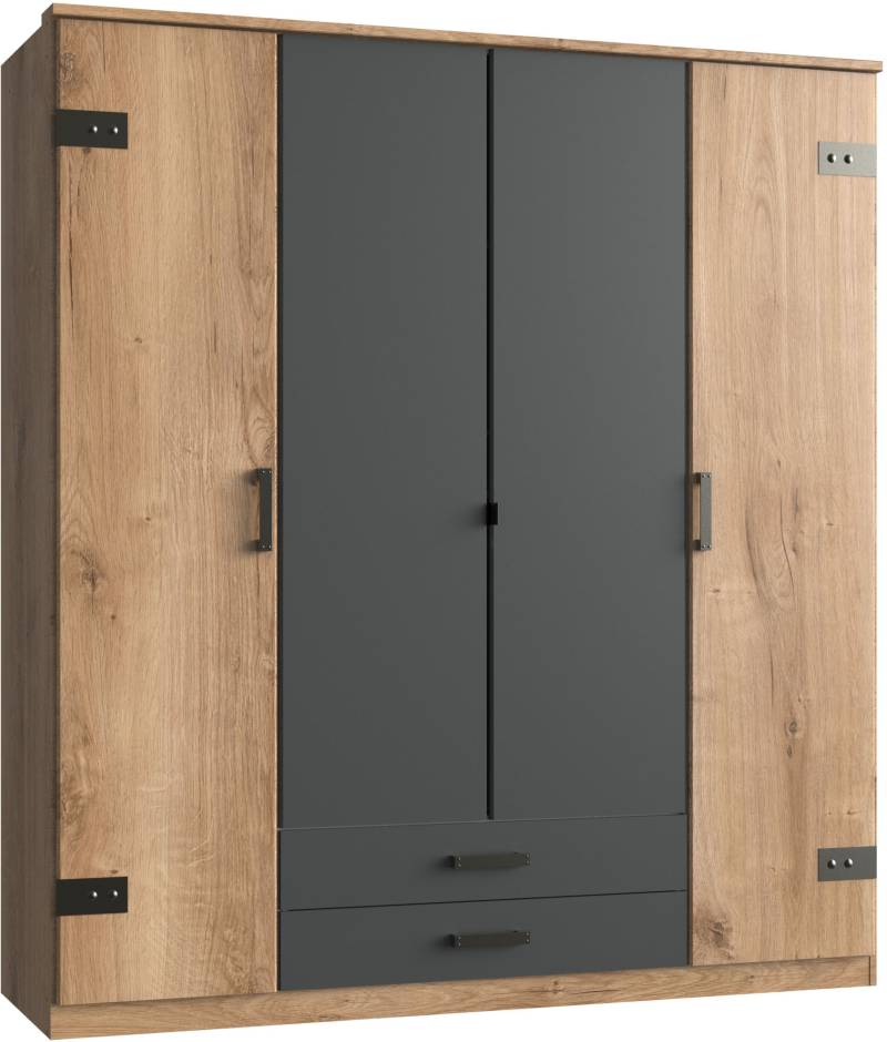 Wimex Kleiderschrank »Cork, mit oder ohne Spiegel, rustikaler Look im Industrial Design«, wahlweise in 135cm oder 180cm breit, 58cm tief, 199cm hoch von Wimex