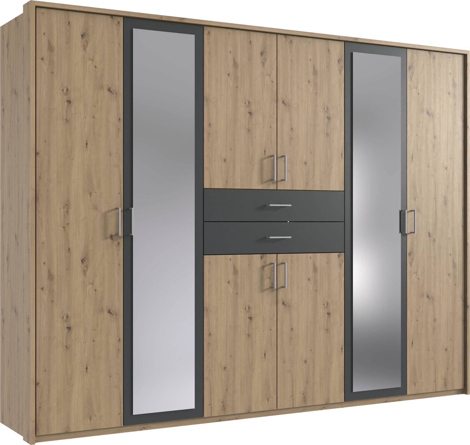 Wimex Kleiderschrank »Diver Drehtürenschrank mit Spiegel, Schubladen, 225 oder 270cm breit«, Bestseller Schlafzimmerschrank wahlweise 3 Innenausstattungen von Wimex