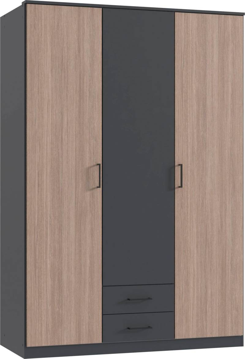 Wimex Kleiderschrank »Fulda, 135 oder 180/58/199cm, 2 Schubladen, Made in Germany«, (mit Kranzleiste), besonderer Look durch Multiplex Optik, mit oder ohne Glasauflage von Wimex