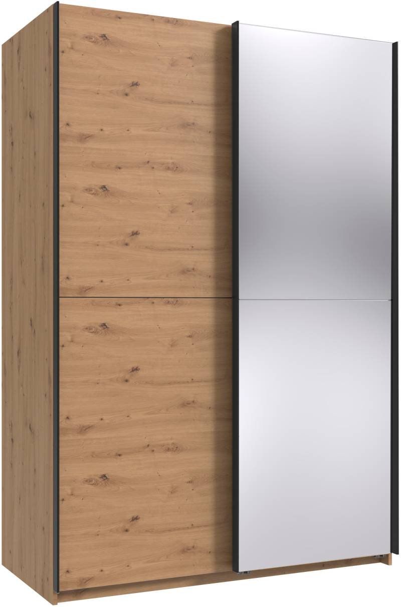 Wimex Kleiderschrank »Mugano, B/T/H 135 oder 180/65/198cm, Made in Germany«, (wähle Deine Ausstattung: Basic oder Premium!), 2 Schwebetüren mit oder ohne Spiegel, Metallgriffe von Wimex