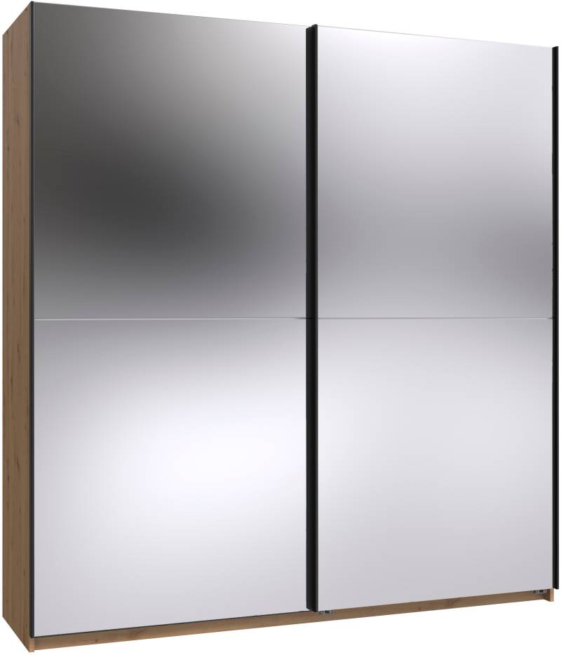 Wimex Kleiderschrank »Mugano, B/T/H 135 oder 180/65/198cm, Made in Germany«, (wähle Deine Ausstattung: Basic oder Premium!), 2 Schwebetüren mit oder ohne Spiegel, Metallgriffe von Wimex