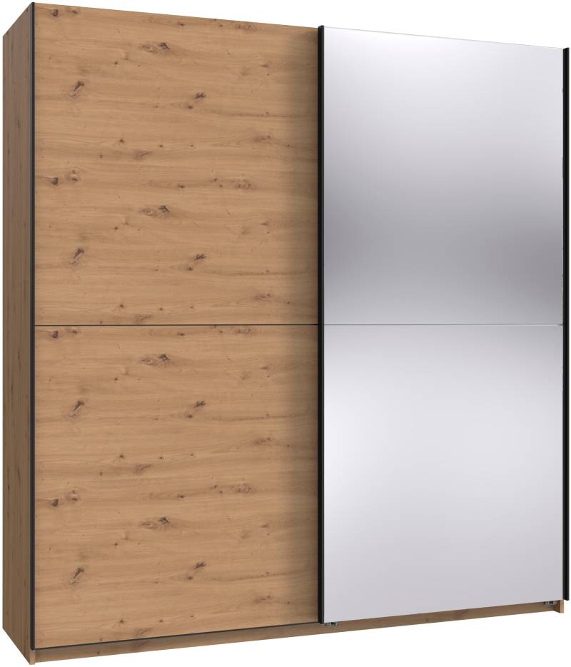 Wimex Kleiderschrank »Mugano, B/T/H 135 oder 180/65/198cm, Made in Germany«, (wähle Deine Ausstattung: Basic oder Premium!), 2 Schwebetüren mit oder ohne Spiegel, Metallgriffe von Wimex