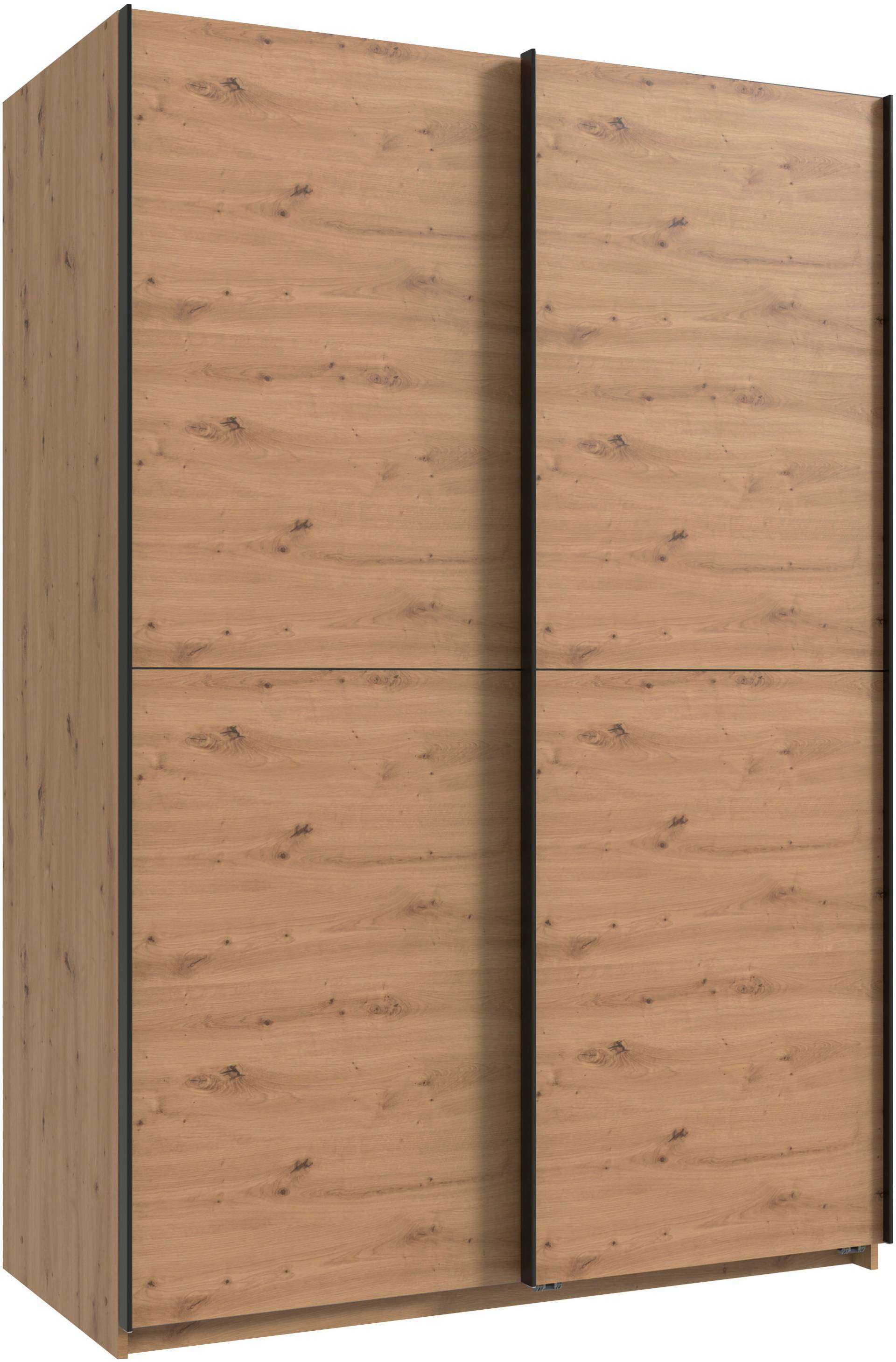 Wimex Kleiderschrank »Mugano, B/T/H 135 oder 180/65/198cm, Made in Germany«, (wähle Deine Ausstattung: Basic oder Premium!), 2 Schwebetüren mit oder ohne Spiegel, Metallgriffe von Wimex