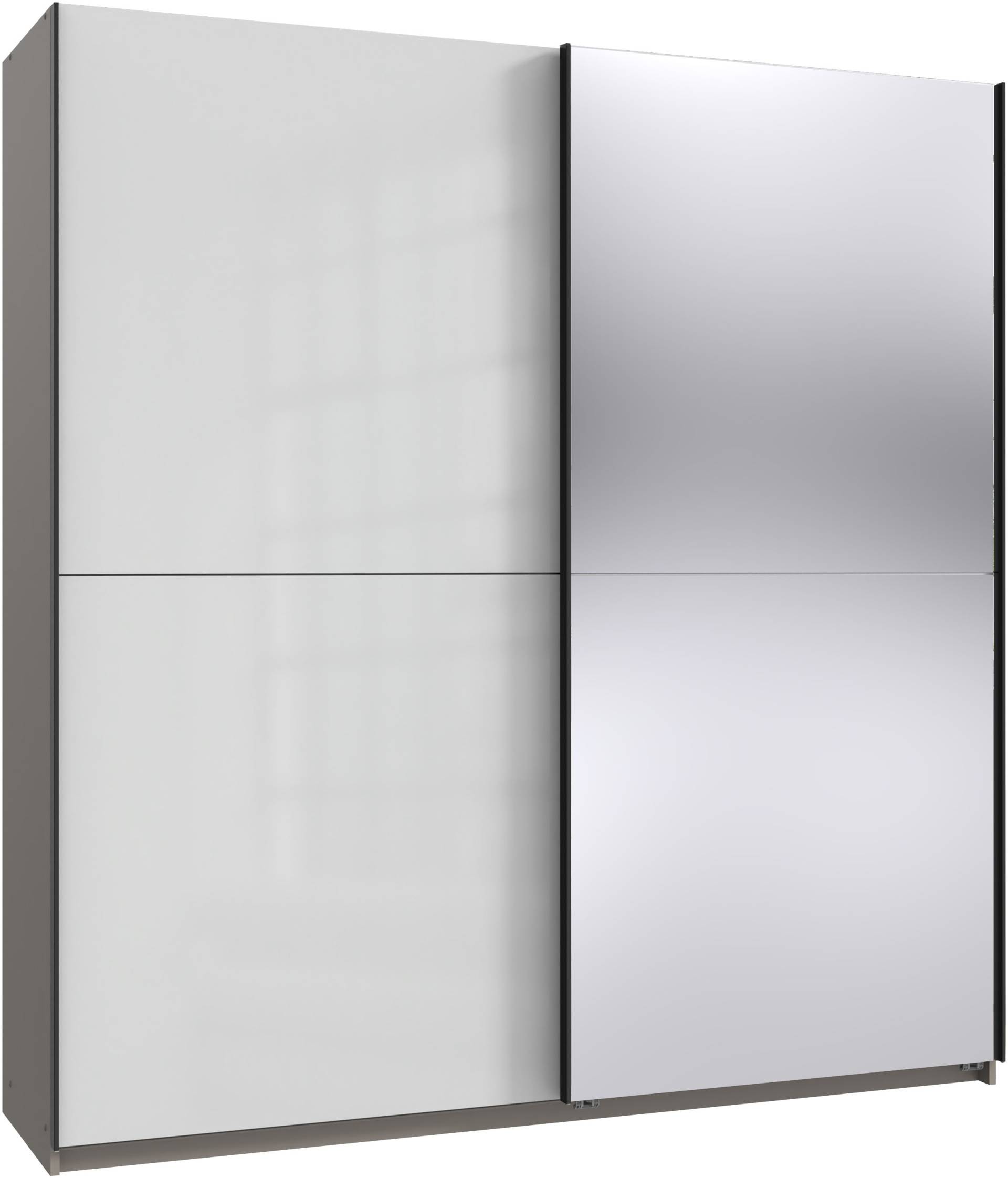 Wimex Kleiderschrank »Mugano, B/T/H 135 oder 180/65/198cm, Made in Germany«, (wähle Deine Ausstattung: Basic oder Premium!), 2 Schwebetüren mit oder ohne Spiegel, Metallgriffe von Wimex
