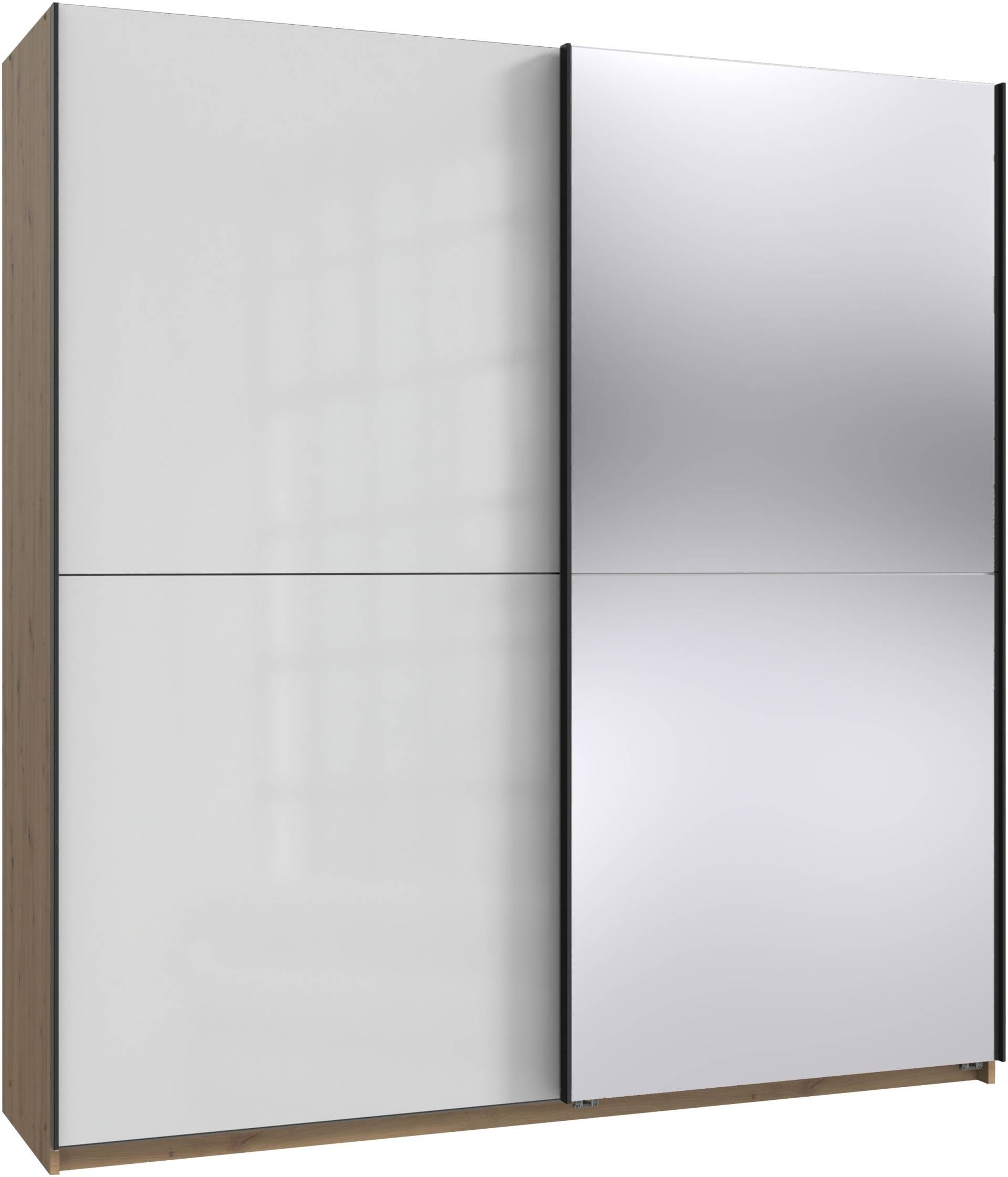 Wimex Kleiderschrank »Mugano, B/T/H 135 oder 180/65/198cm, Made in Germany«, (wähle Deine Ausstattung: Basic oder Premium!), 2 Schwebetüren mit oder ohne Spiegel, Metallgriffe von Wimex