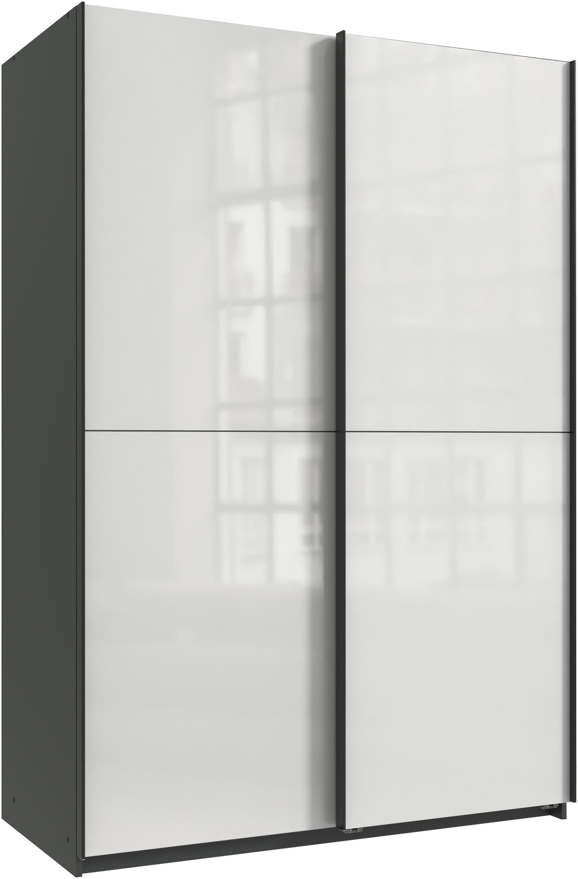 Wimex Kleiderschrank »Mugano, B/T/H 135 oder 180/65/198cm, Made in Germany«, (wähle Deine Ausstattung: Basic oder Premium!), 2 Schwebetüren mit oder ohne Spiegel, Metallgriffe von Wimex