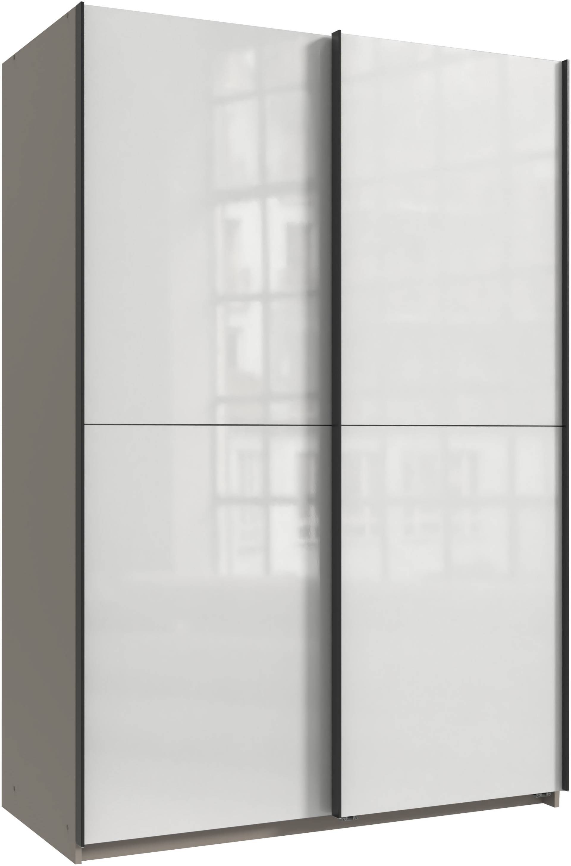 Wimex Kleiderschrank »Mugano, B/T/H 135 oder 180/65/198cm, Made in Germany«, (wähle Deine Ausstattung: Basic oder Premium!), 2 Schwebetüren mit oder ohne Spiegel, Metallgriffe von Wimex