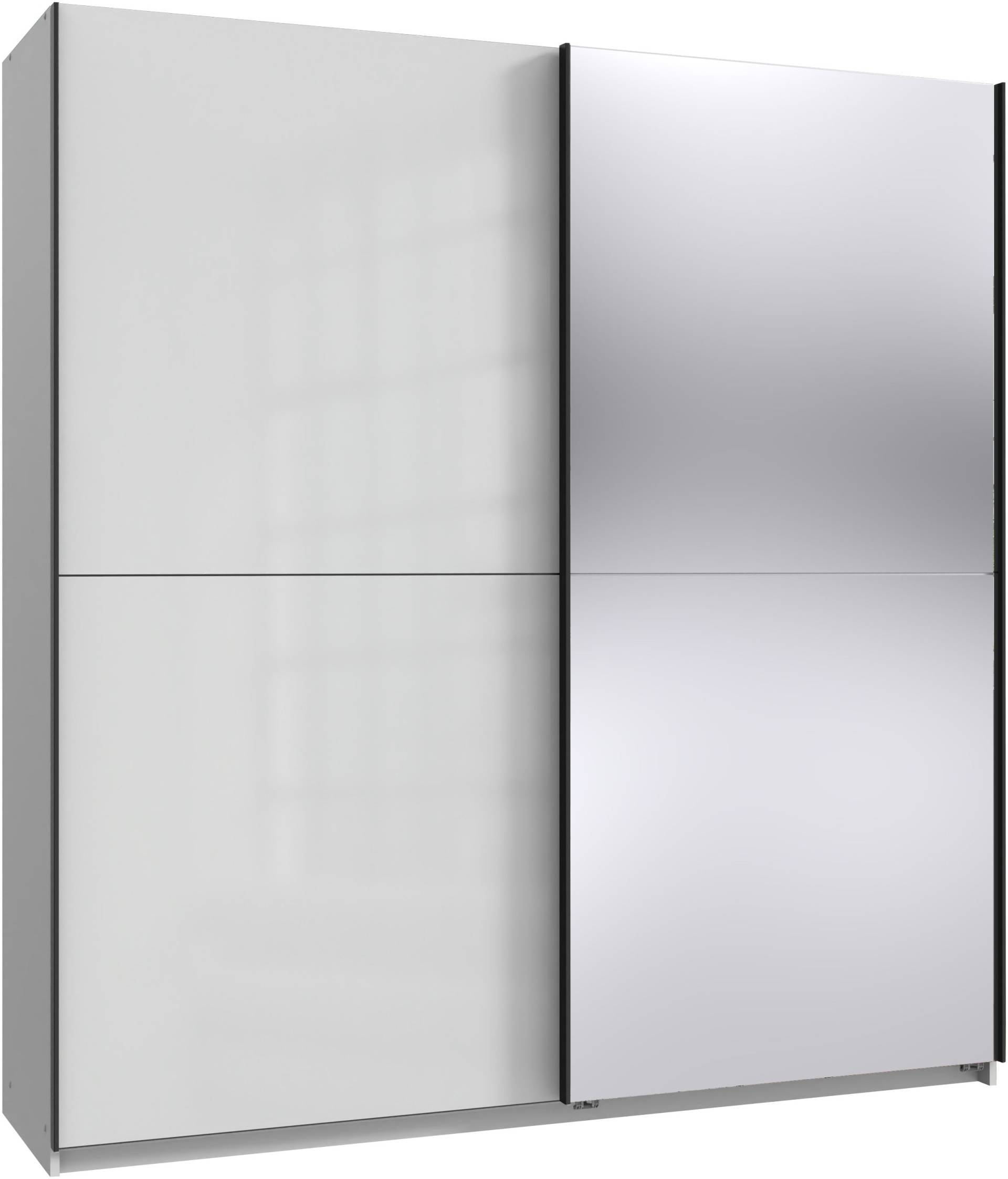 Wimex Kleiderschrank »Mugano, B/T/H 135 oder 180/65/198cm, Made in Germany«, (wähle Deine Ausstattung: Basic oder Premium!), 2 Schwebetüren mit oder ohne Spiegel, Metallgriffe von Wimex