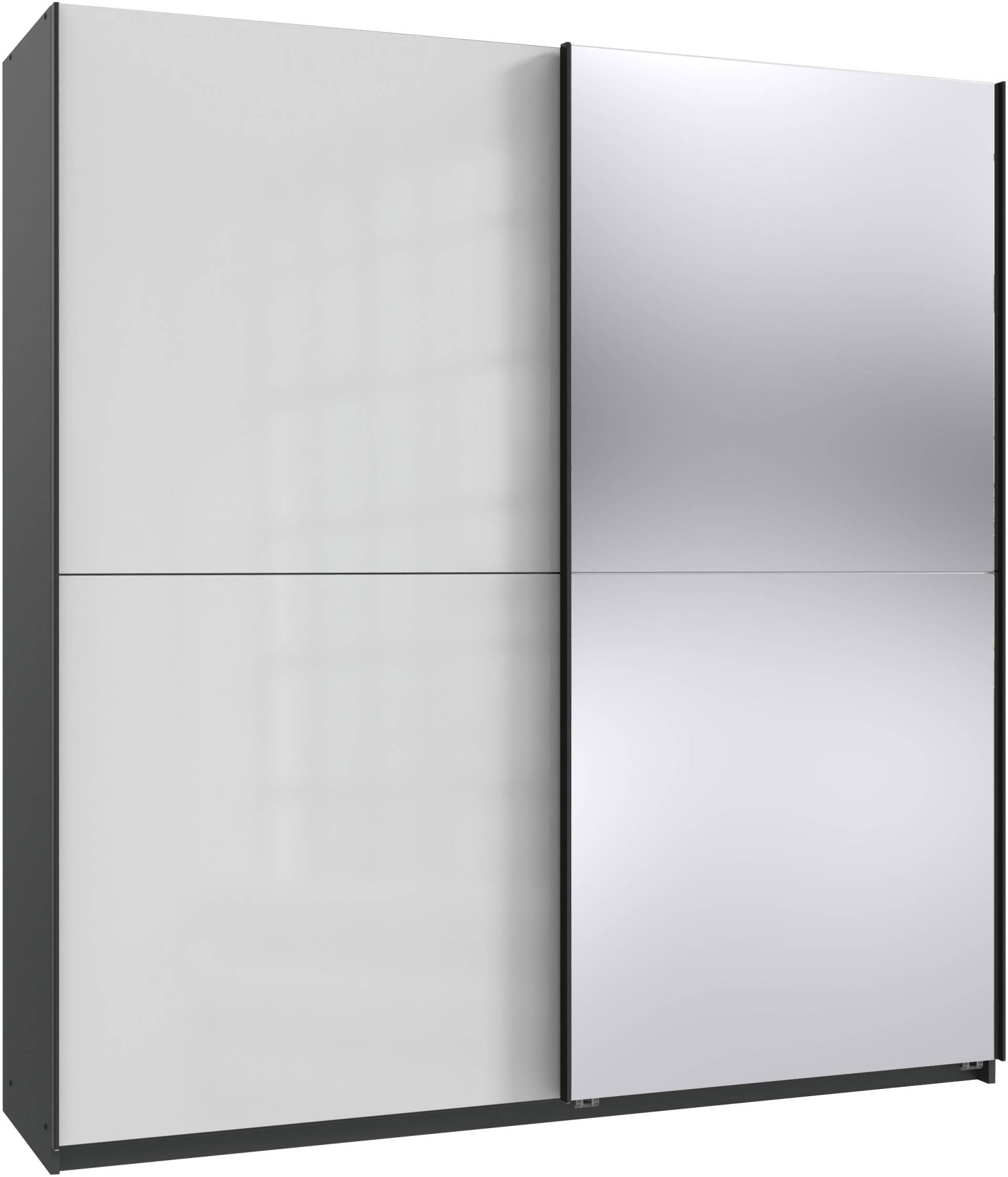 Wimex Kleiderschrank »Mugano, B/T/H 135 oder 180/65/198cm, Made in Germany«, (wähle Deine Ausstattung: Basic oder Premium!), 2 Schwebetüren mit oder ohne Spiegel, Metallgriffe von Wimex