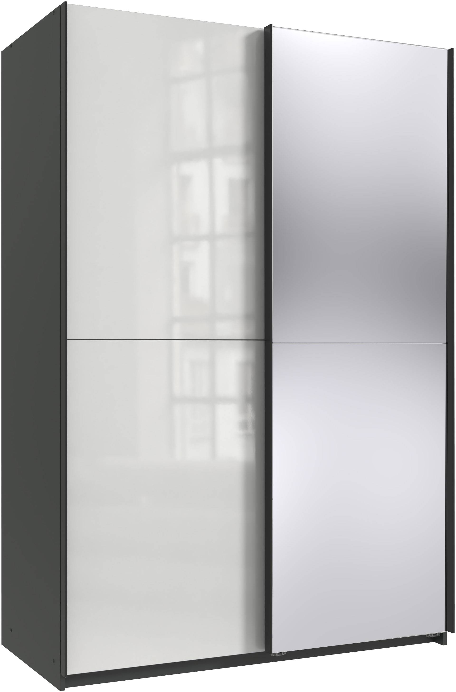 Wimex Kleiderschrank »Mugano, B/T/H 135 oder 180/65/198cm, Made in Germany«, (wähle Deine Ausstattung: Basic oder Premium!), 2 Schwebetüren mit oder ohne Spiegel, Metallgriffe von Wimex