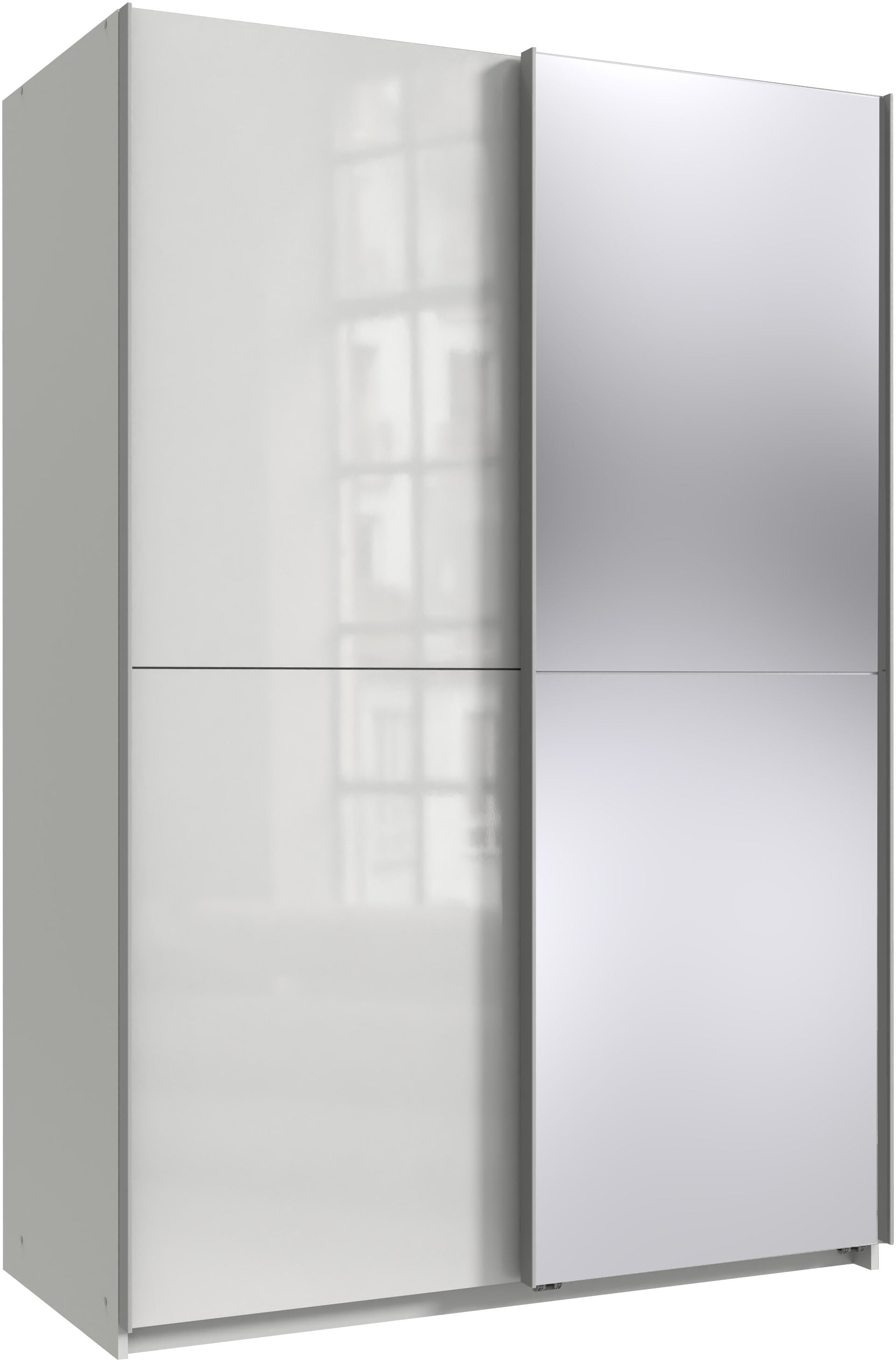 Wimex Kleiderschrank »Mugano, B/T/H 135 oder 180/65/198cm, Made in Germany«, (wähle Deine Ausstattung: Basic oder Premium!), 2 Schwebetüren mit oder ohne Spiegel, Metallgriffe von Wimex