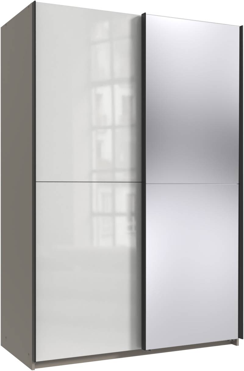 Wimex Kleiderschrank »Mugano, B/T/H 135 oder 180/65/198cm, Made in Germany«, (wähle Deine Ausstattung: Basic oder Premium!), 2 Schwebetüren mit oder ohne Spiegel, Metallgriffe von Wimex