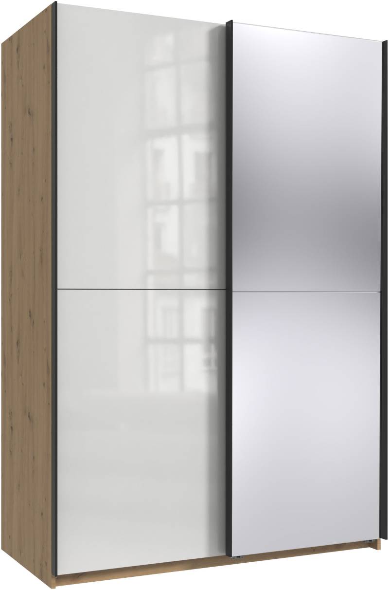 Wimex Kleiderschrank »Mugano, B/T/H 135 oder 180/65/198cm, Made in Germany«, (wähle Deine Ausstattung: Basic oder Premium!), 2 Schwebetüren mit oder ohne Spiegel, Metallgriffe von Wimex