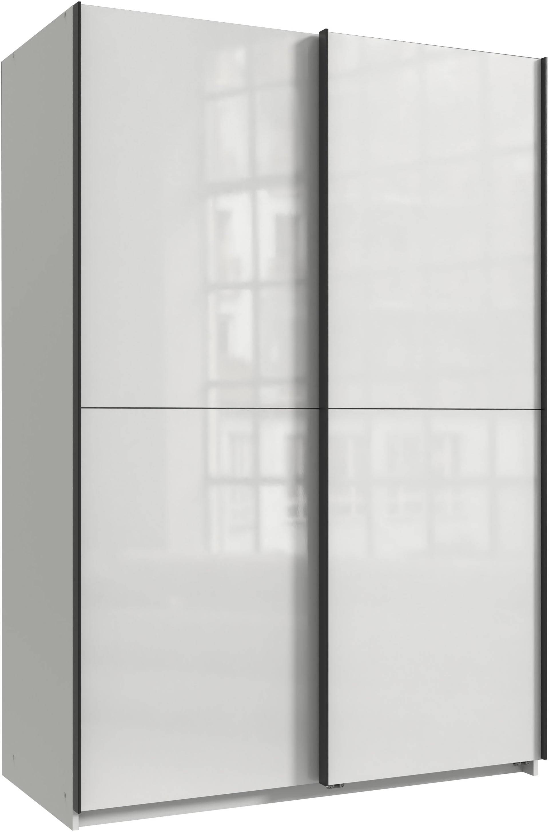 Wimex Kleiderschrank »Mugano, B/T/H 135 oder 180/65/198cm, Made in Germany«, (wähle Deine Ausstattung: Basic oder Premium!), 2 Schwebetüren mit oder ohne Spiegel, Metallgriffe von Wimex