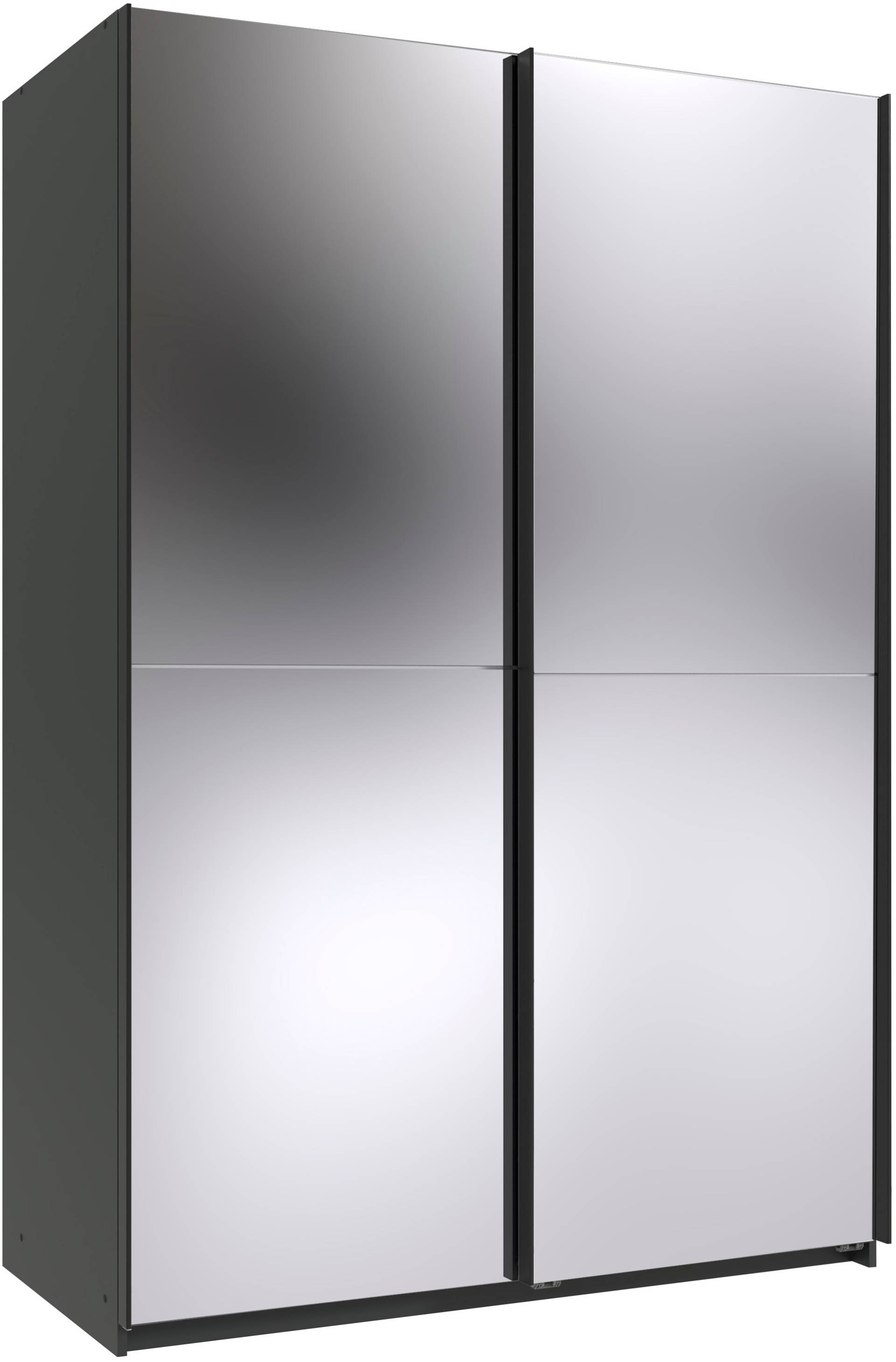 Wimex Kleiderschrank »Mugano, B/T/H 135 oder 180/65/198cm, Made in Germany«, (wähle Deine Ausstattung: Basic oder Premium!), 2 Schwebetüren mit oder ohne Spiegel, Metallgriffe von Wimex