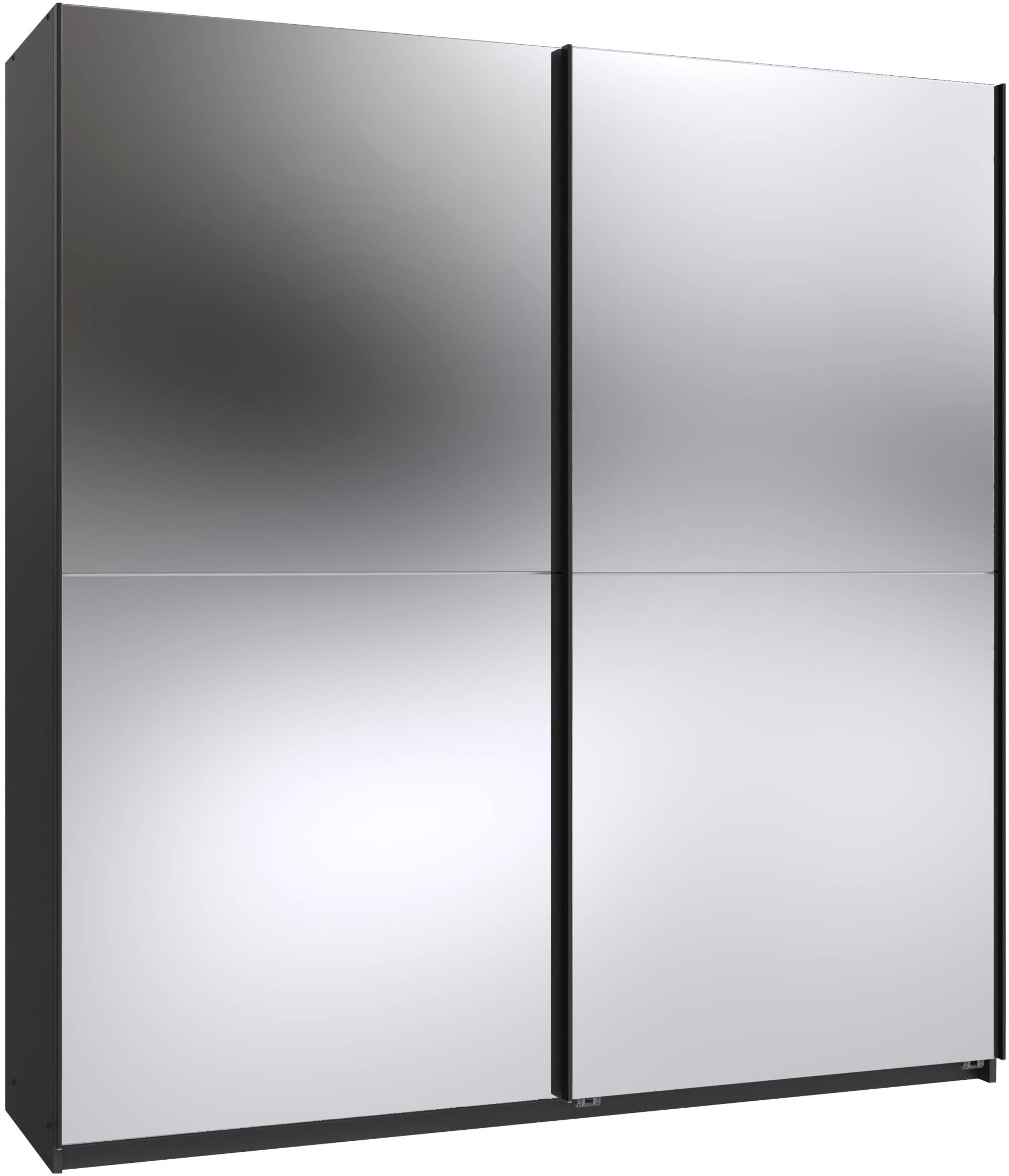 Wimex Kleiderschrank »Mugano, B/T/H 135 oder 180/65/198cm, Made in Germany«, (wähle Deine Ausstattung: Basic oder Premium!), 2 Schwebetüren mit oder ohne Spiegel, Metallgriffe von Wimex