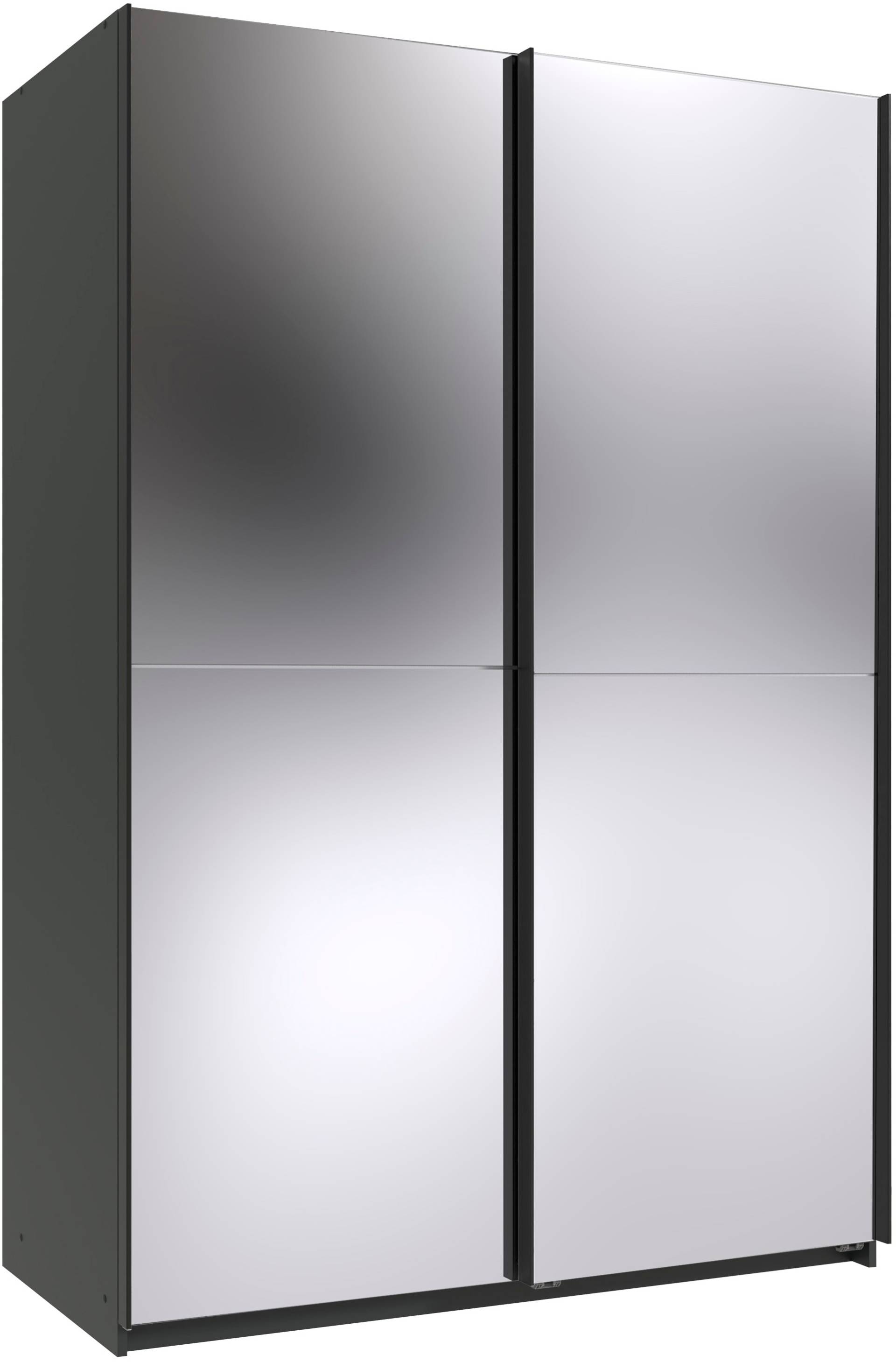 Wimex Kleiderschrank »Mugano, B/T/H 135 oder 180/65/198cm, Made in Germany«, (wähle Deine Ausstattung: Basic oder Premium!), 2 Schwebetüren mit oder ohne Spiegel, Metallgriffe von Wimex