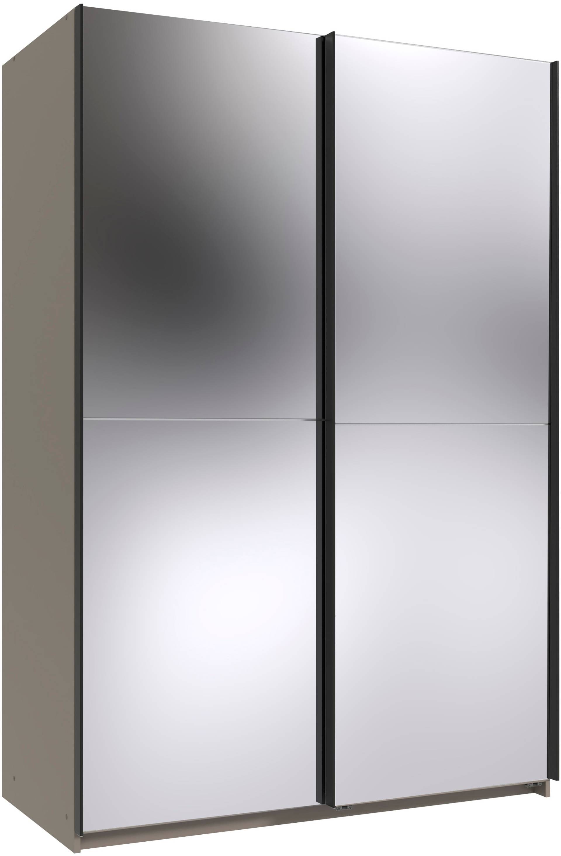 Wimex Kleiderschrank »Mugano, B/T/H 135 oder 180/65/198cm, Made in Germany«, (wähle Deine Ausstattung: Basic oder Premium!), 2 Schwebetüren mit oder ohne Spiegel, Metallgriffe von Wimex