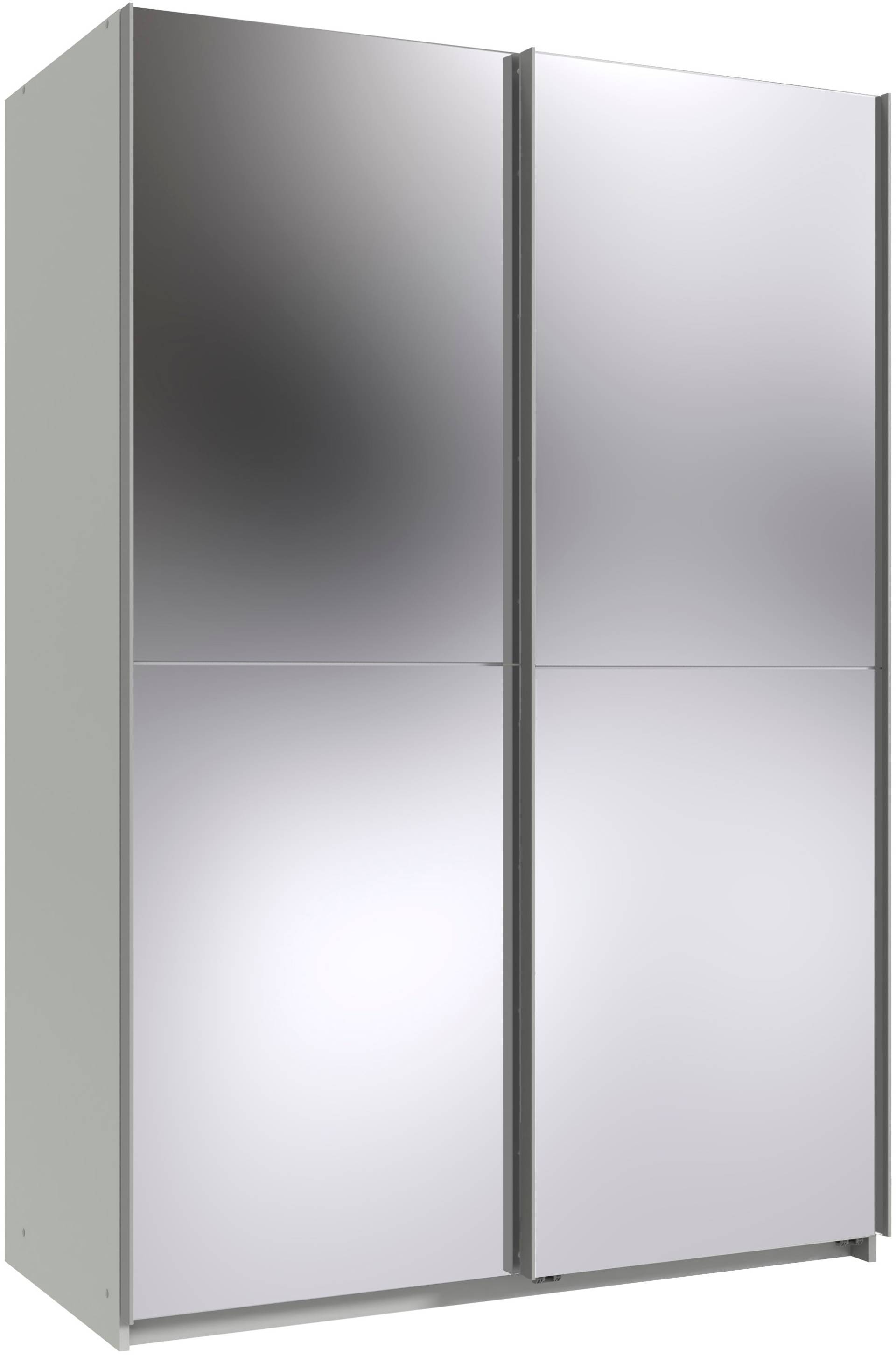 Wimex Kleiderschrank »Mugano, B/T/H 135 oder 180/65/198cm, Made in Germany«, (wähle Deine Ausstattung: Basic oder Premium!), 2 Schwebetüren mit oder ohne Spiegel, Metallgriffe von Wimex