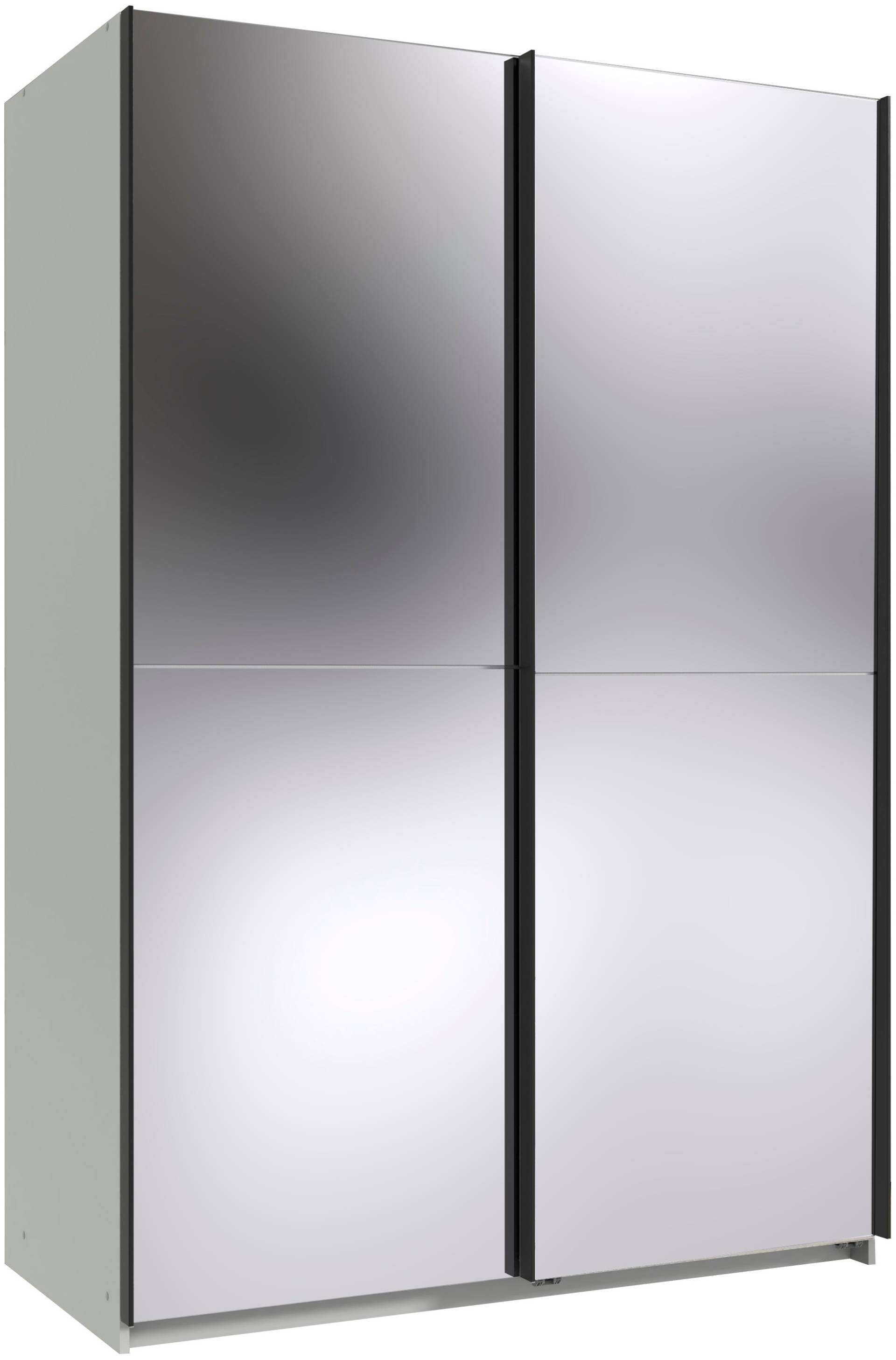 Wimex Kleiderschrank »Mugano, B/T/H 135 oder 180/65/198cm, Made in Germany«, (wähle Deine Ausstattung: Basic oder Premium!), 2 Schwebetüren mit oder ohne Spiegel, Metallgriffe von Wimex