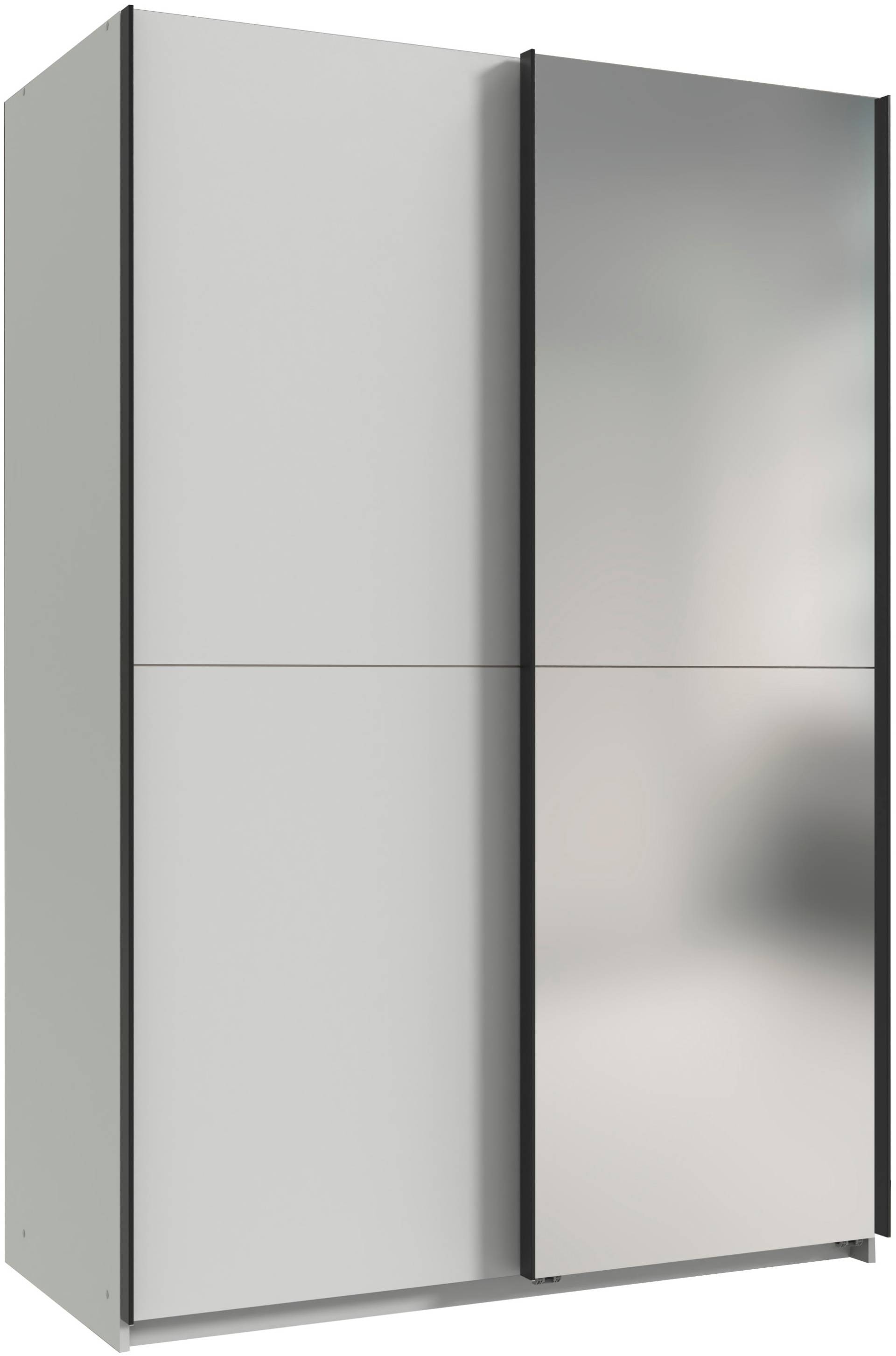 Wimex Kleiderschrank »Mugano, B/T/H 135 oder 180/65/198cm, Made in Germany«, (wähle Deine Ausstattung: Basic oder Premium!), 2 Schwebetüren mit oder ohne Spiegel, Metallgriffe von Wimex