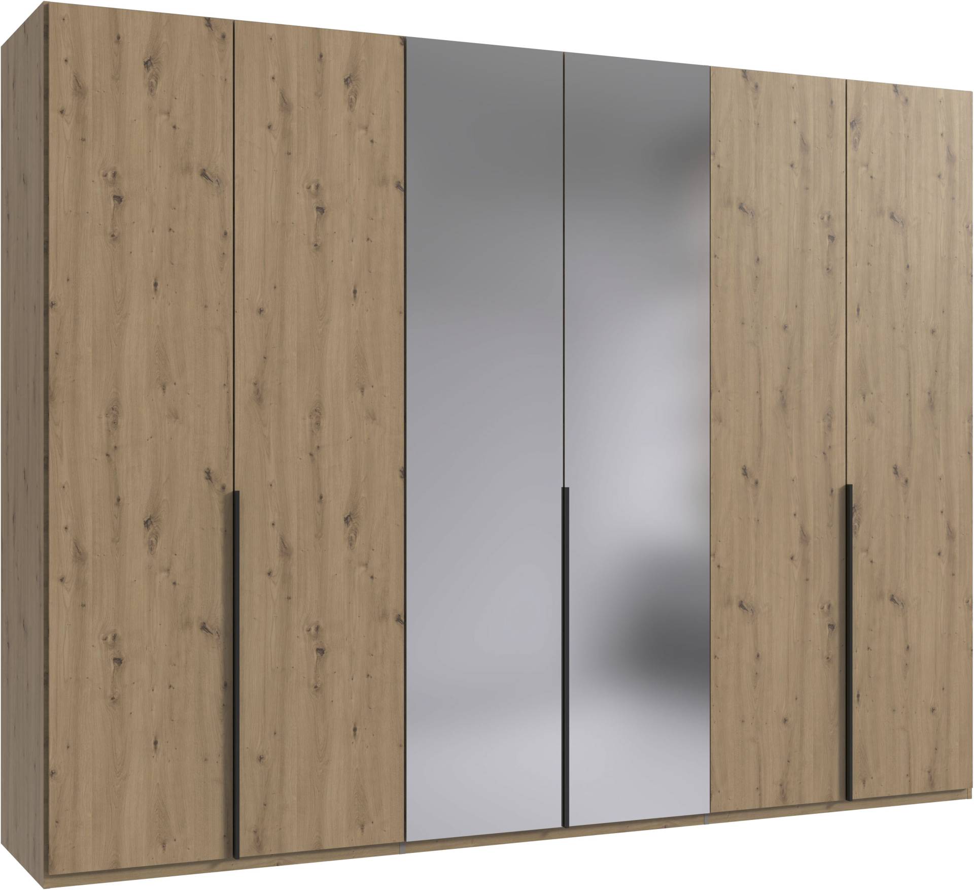 Wimex Kleiderschrank »Mugano, in 5 Breiten und 2 Höhen, Made in Germany«, (in Basic oder Premium Ausstattung mit 2 weiteren Einlegeböden), mit langen Griffstangen aus Metall, wahlweise mit oder ohne Spiegel von Wimex