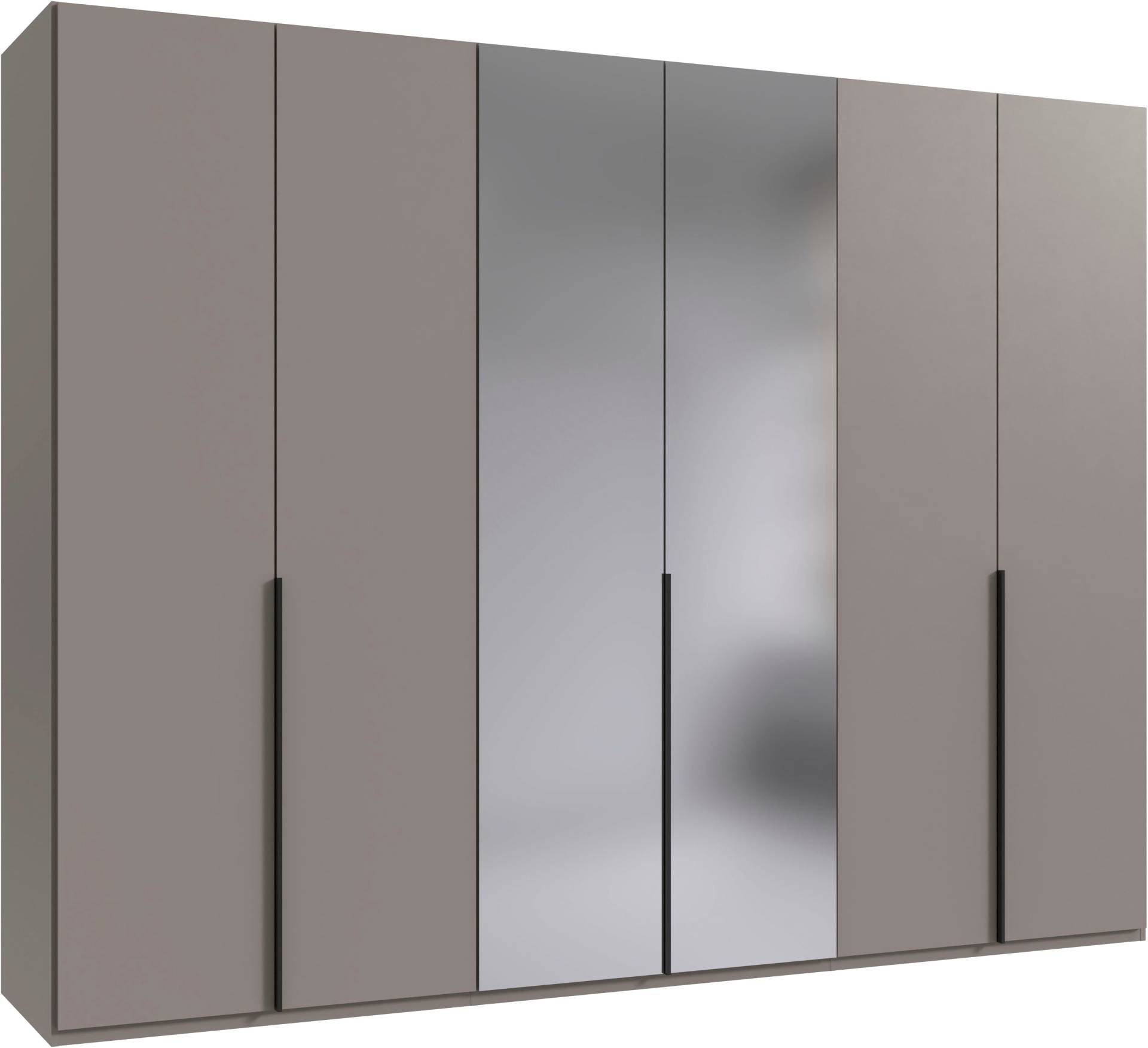 Wimex Kleiderschrank »Mugano, in 5 Breiten und 2 Höhen, Made in Germany«, (in Basic oder Premium Ausstattung mit 2 weiteren Einlegeböden), mit langen Griffstangen aus Metall, wahlweise mit oder ohne Spiegel von Wimex