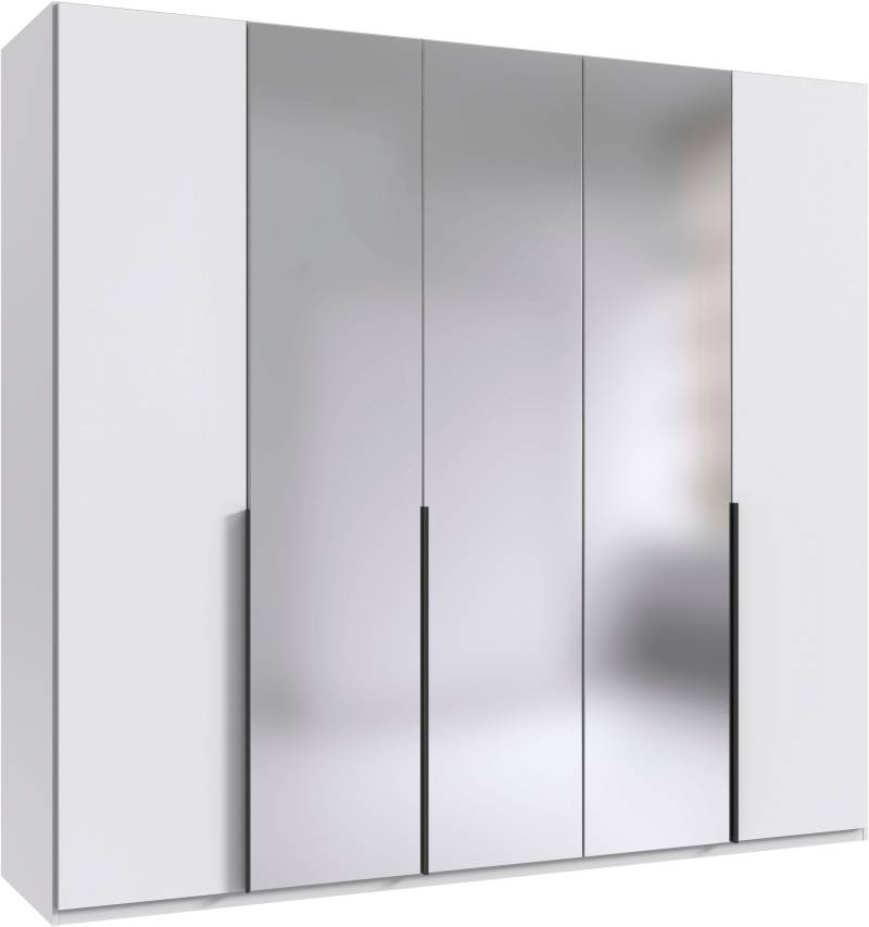 Wimex Kleiderschrank »Mugano, in 5 Breiten und 2 Höhen, Made in Germany«, (in Basic oder Premium Ausstattung mit 2 weiteren Einlegeböden), mit langen Griffstangen aus Metall, wahlweise mit oder ohne Spiegel von Wimex