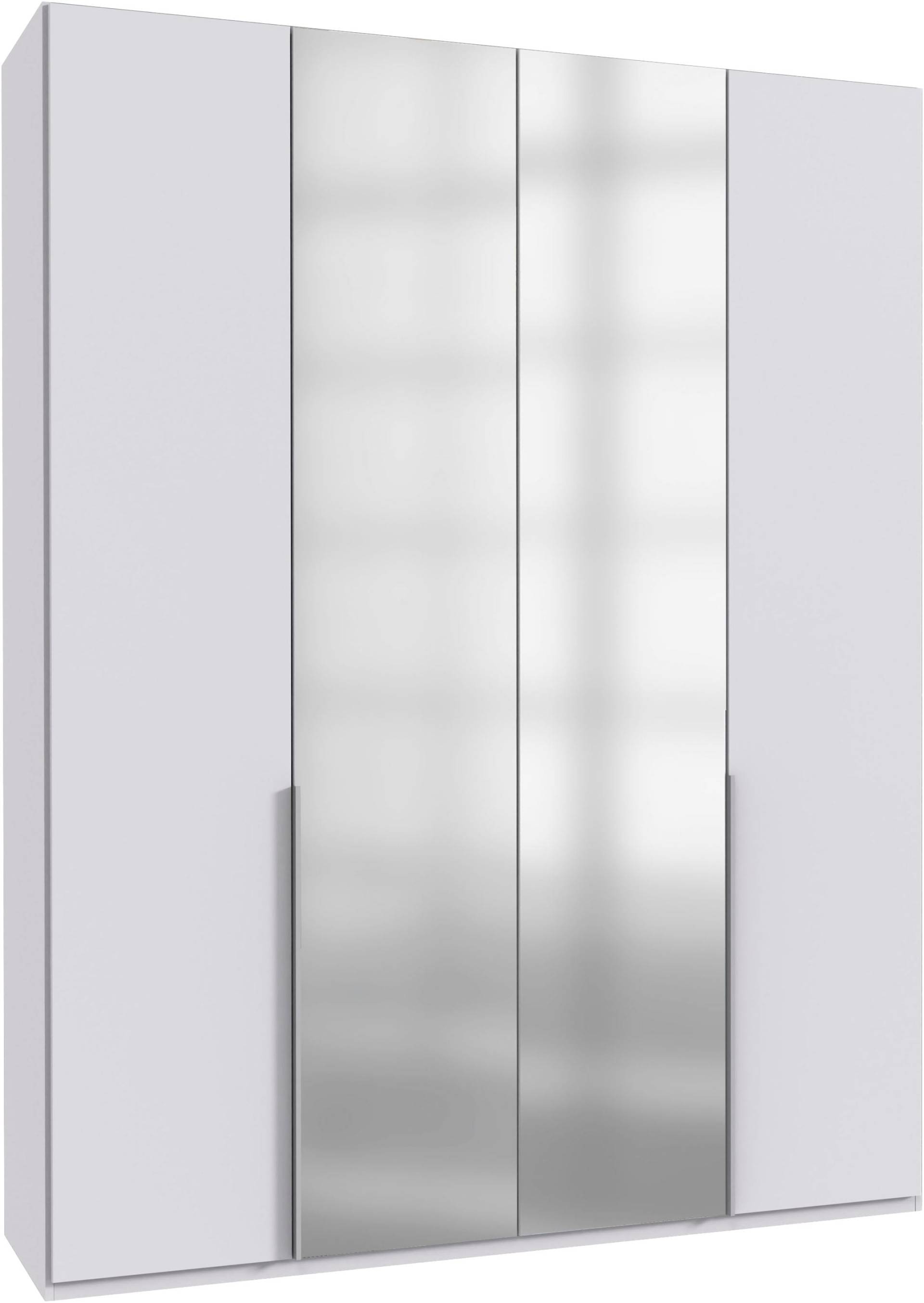 Wimex Kleiderschrank »Mugano, in 5 Breiten und 2 Höhen, Made in Germany«, (in Basic oder Premium Ausstattung mit 2 weiteren Einlegeböden), mit langen Griffstangen aus Metall, wahlweise mit oder ohne Spiegel von Wimex