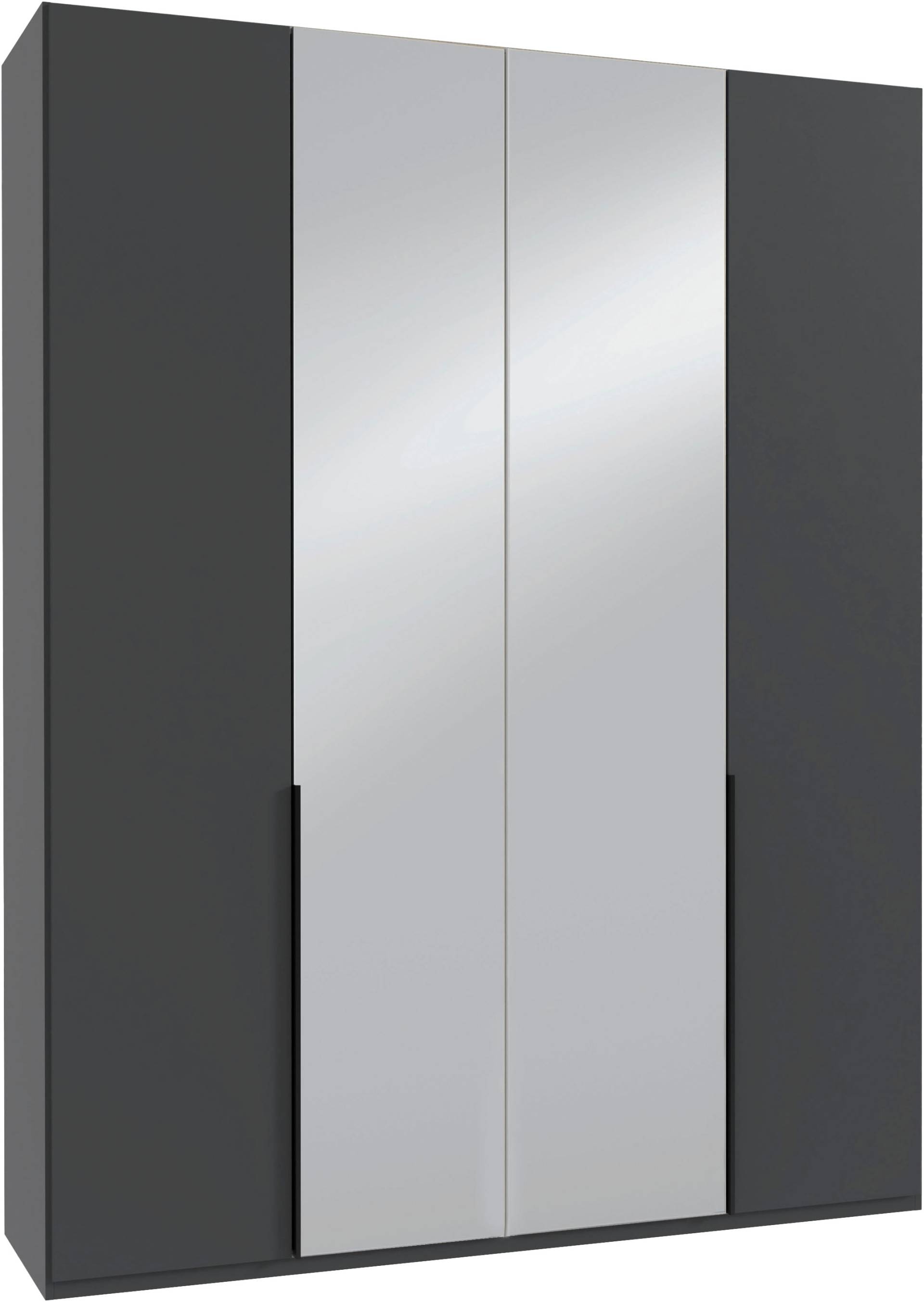 Wimex Kleiderschrank »Mugano, in 5 Breiten und 2 Höhen, Made in Germany«, (in Basic oder Premium Ausstattung mit 2 weiteren Einlegeböden), mit langen Griffstangen aus Metall, wahlweise mit oder ohne Spiegel von Wimex
