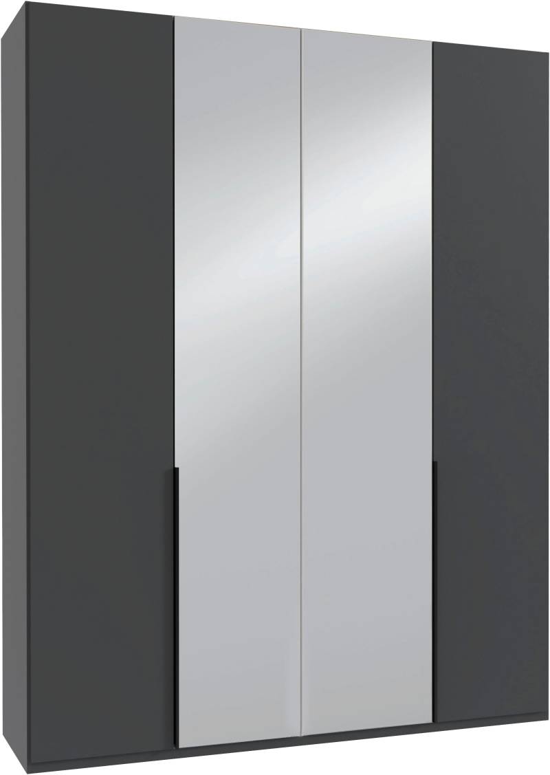 Wimex Kleiderschrank »Mugano, in 5 Breiten und 2 Höhen, Made in Germany«, (in Basic oder Premium Ausstattung mit 2 weiteren Einlegeböden), mit langen Griffstangen aus Metall, wahlweise mit oder ohne Spiegel von Wimex