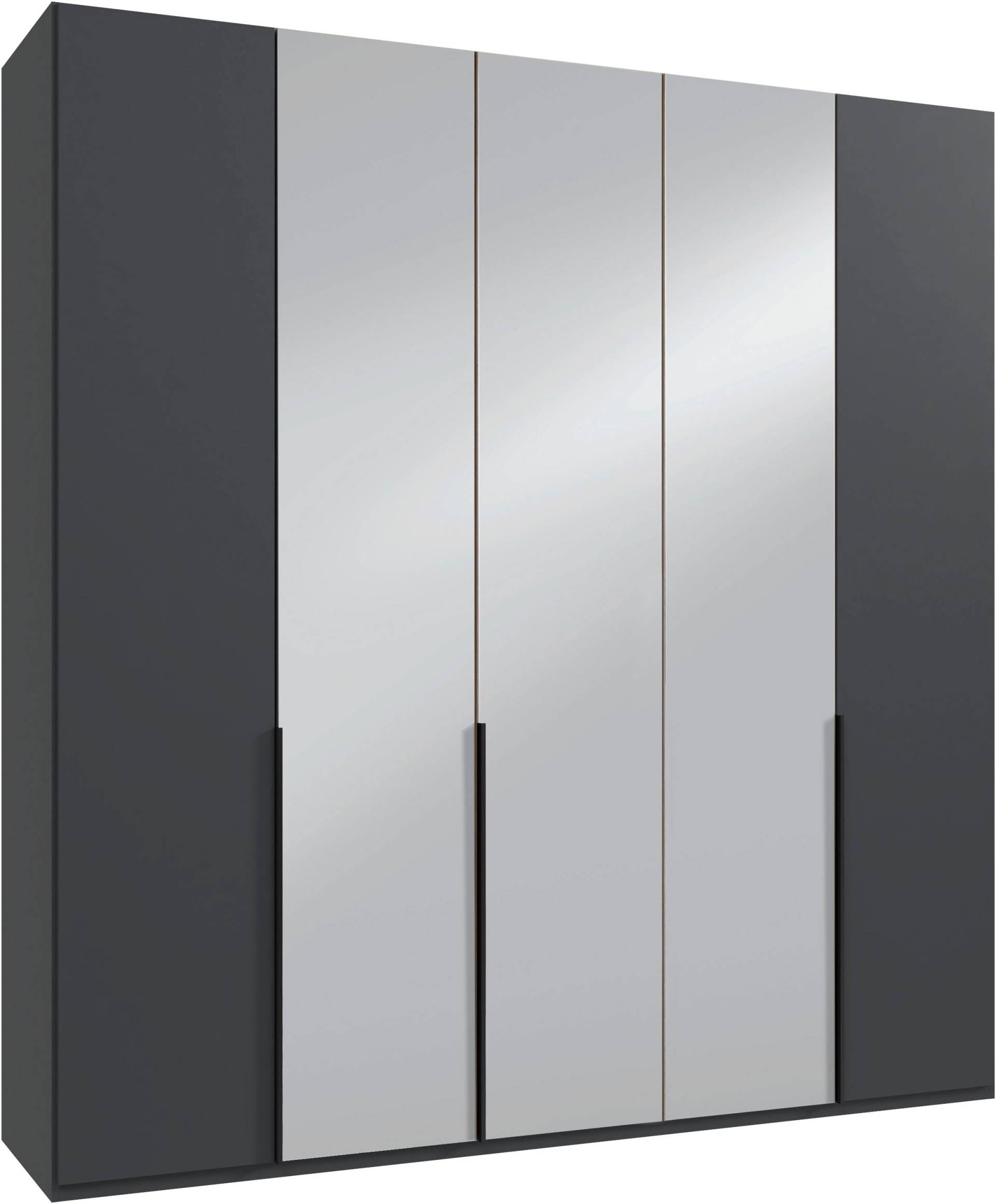 Wimex Kleiderschrank »Mugano, in 5 Breiten und 2 Höhen, Made in Germany«, (in Basic oder Premium Ausstattung mit 2 weiteren Einlegeböden), mit langen Griffstangen aus Metall, wahlweise mit oder ohne Spiegel von Wimex