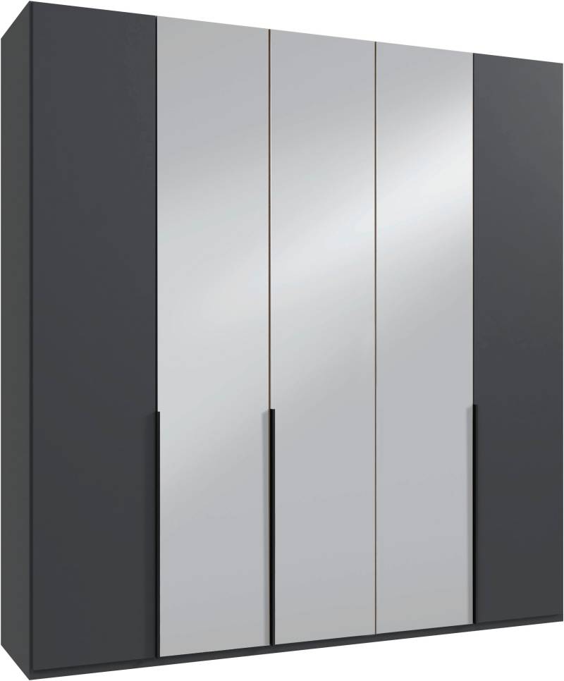 Wimex Kleiderschrank »Mugano, in 5 Breiten und 2 Höhen, Made in Germany«, (in Basic oder Premium Ausstattung mit 2 weiteren Einlegeböden), mit langen Griffstangen aus Metall, wahlweise mit oder ohne Spiegel von Wimex
